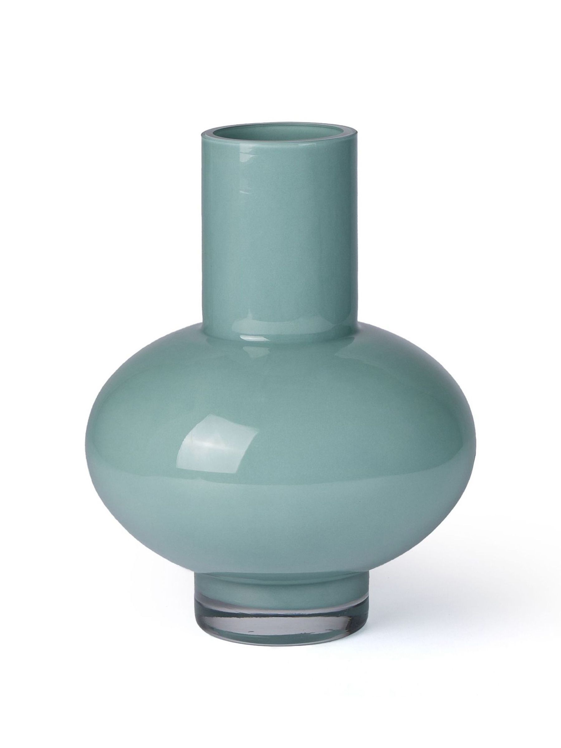 The Conran Shop Mint Green Form Glass Vase 23cm - Image 1 of 3