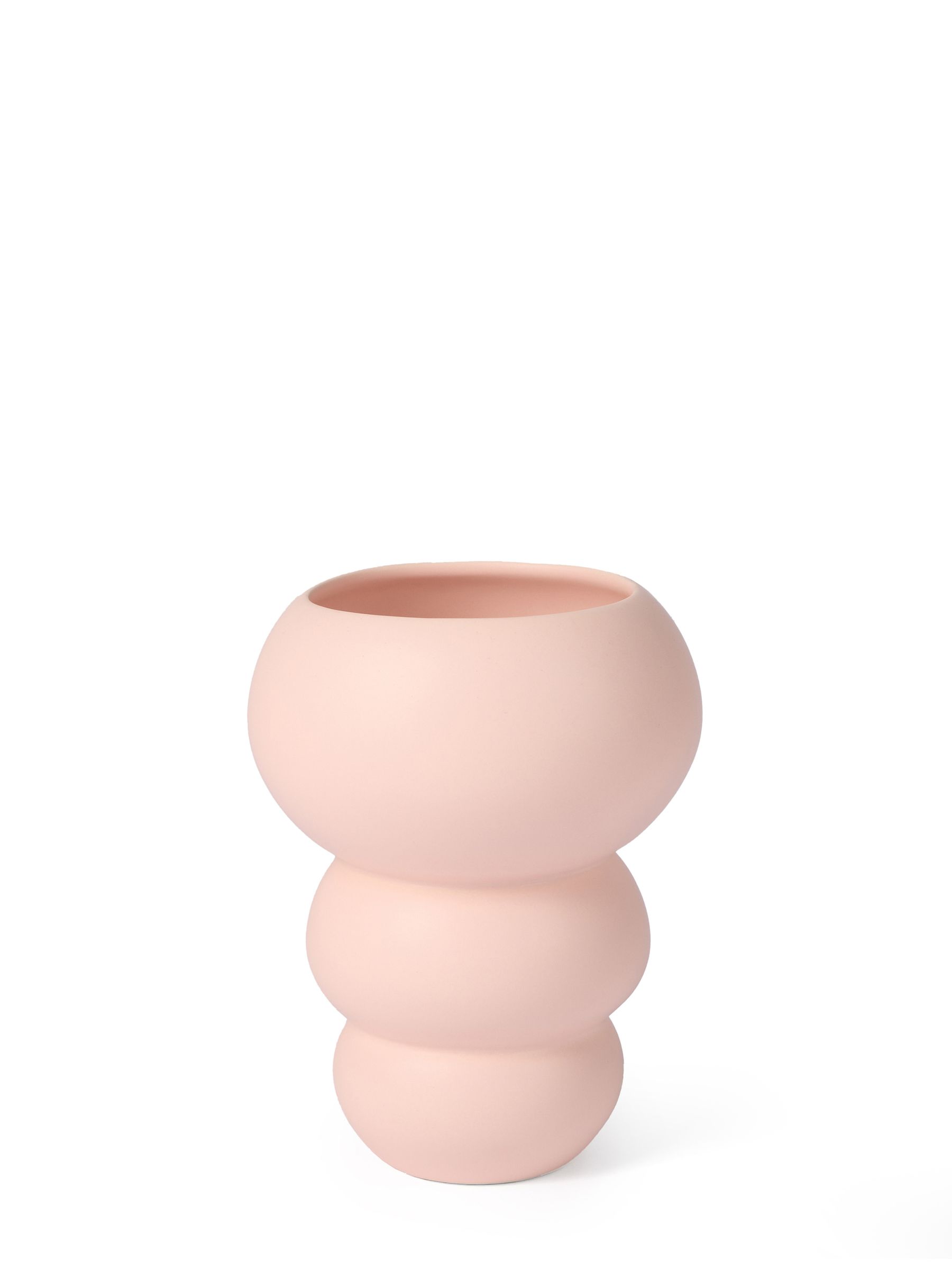 The Conran Shop Plaster Pink Stacked Spheres Vase - Image 1 of 5