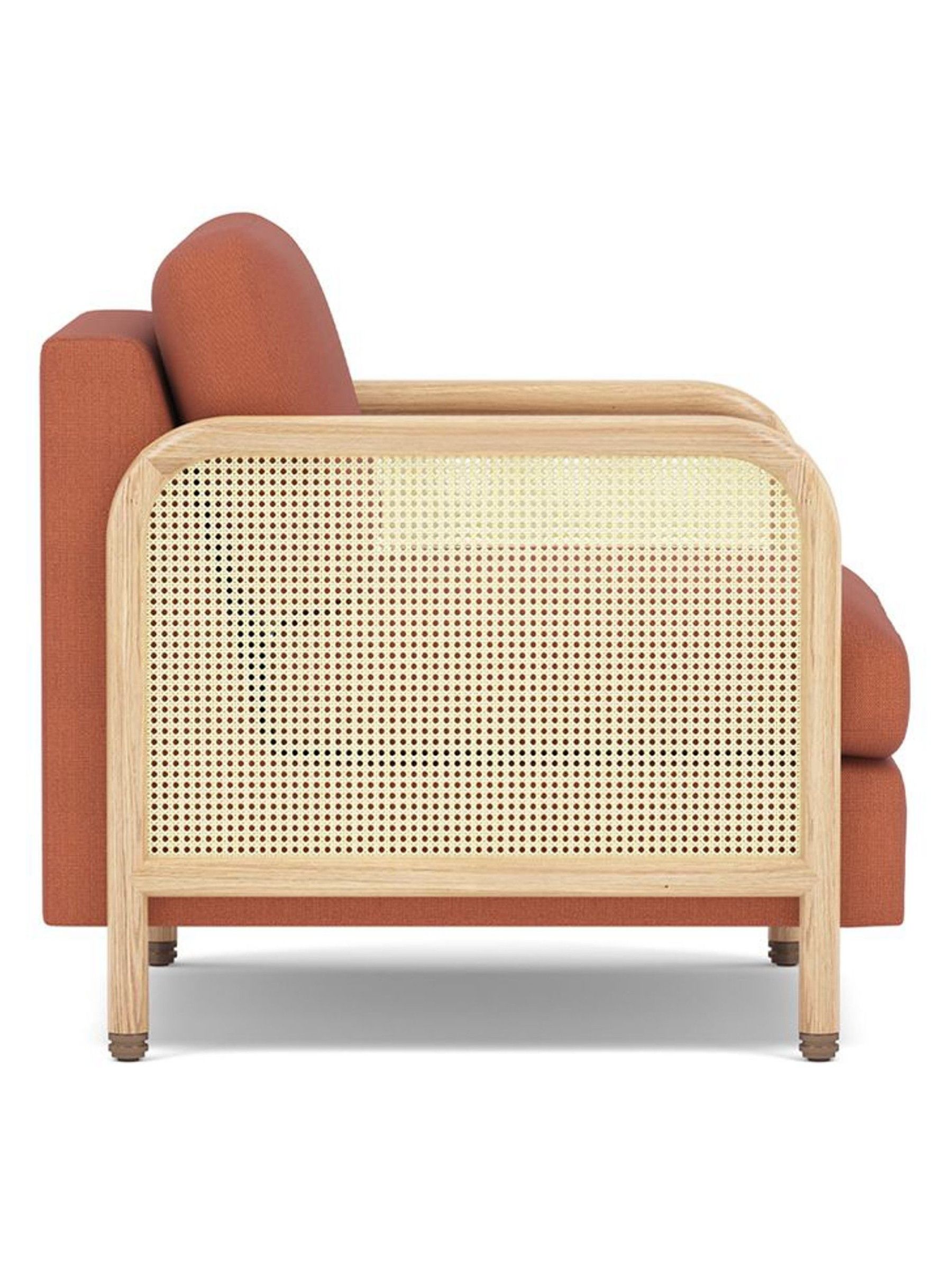 The Conran Shop Oak Dahlia Red Tamilla Armchair - Image 4 of 4