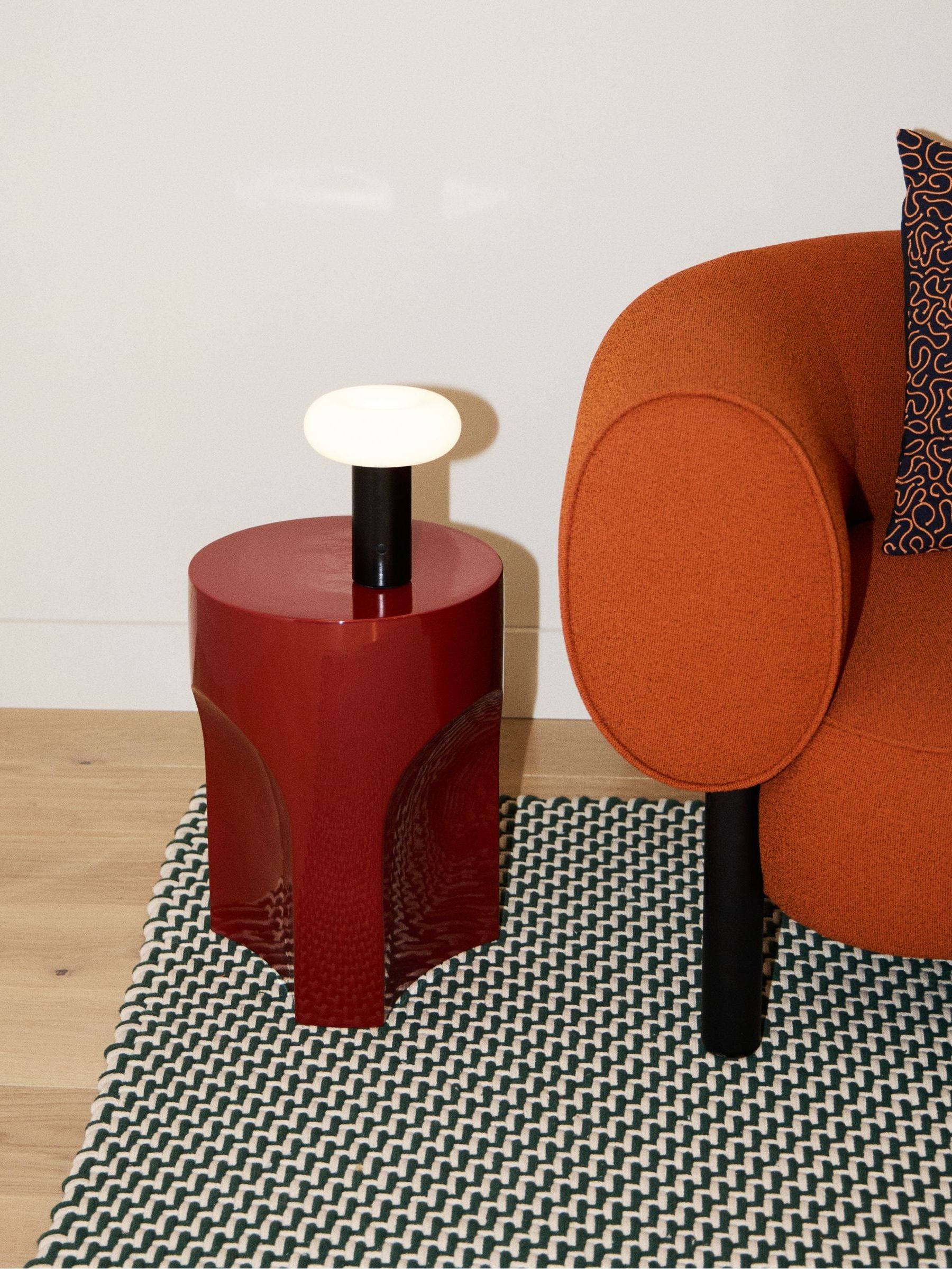 The Conran Shop Red Doric Side Table - Image 1 of 3