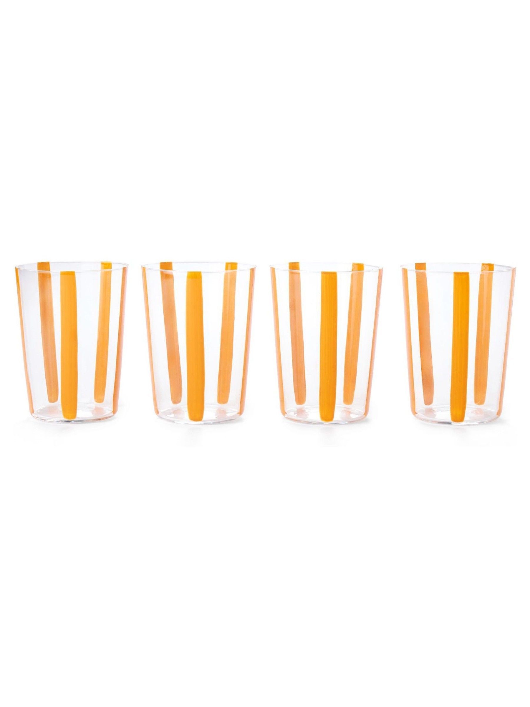 The Conran Shop Set of 4 Orange Nova Stripe 500ml Tumblers - Image 5 of 5