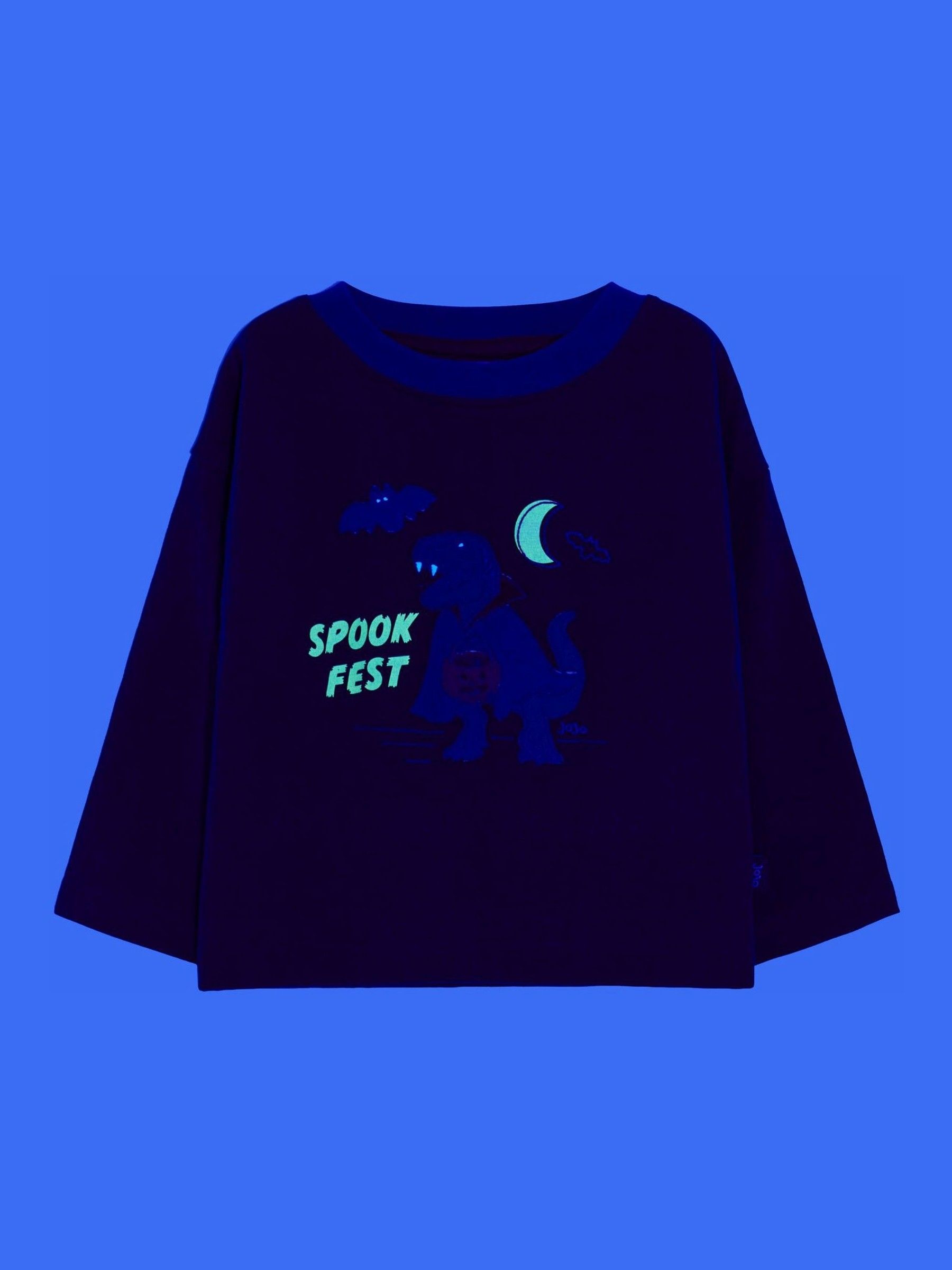 Navy Blue Halloween Glow In The Dark Top - Image 2 of 4