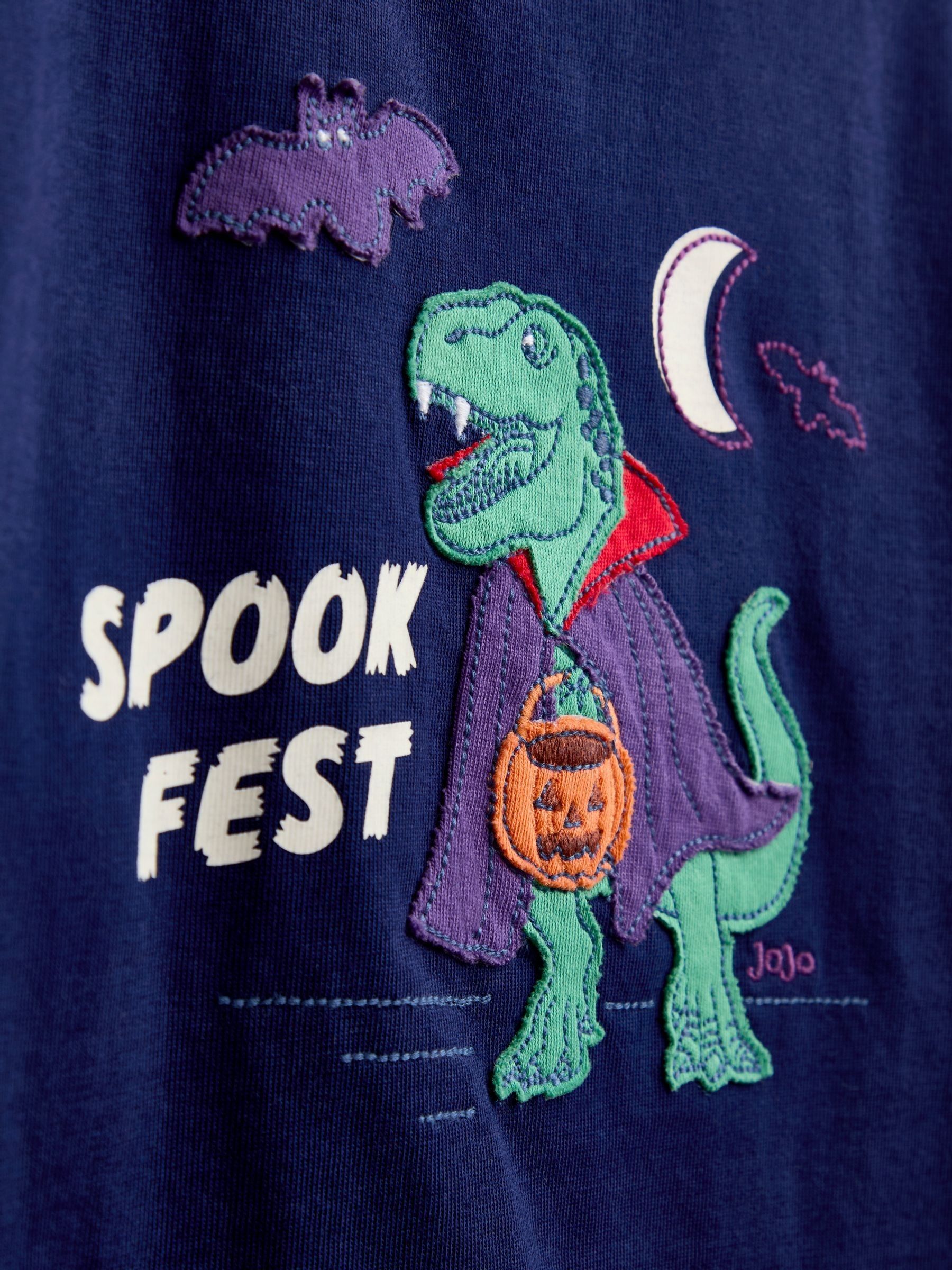 Navy Blue Halloween Glow In The Dark Top - Image 4 of 4