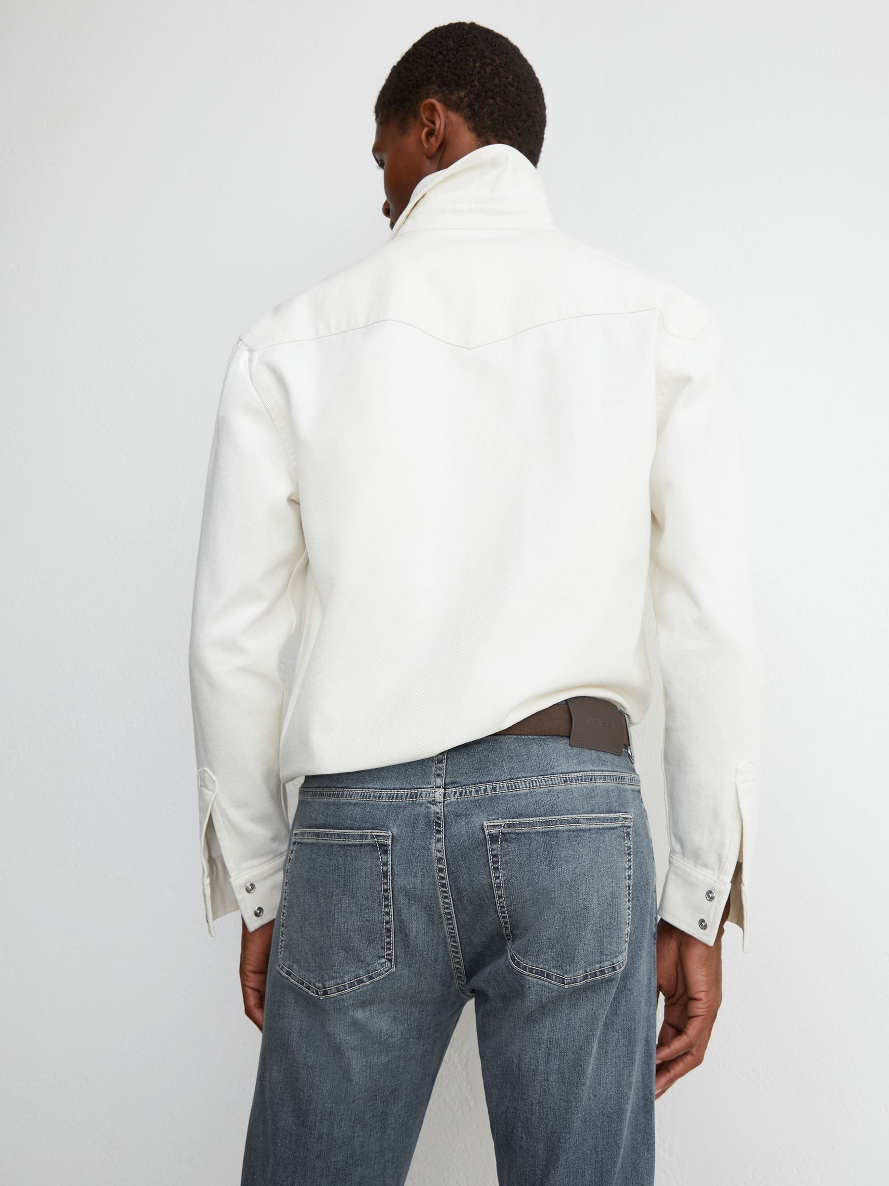 Tapered Slim-Fit Jeans in Washed Indigo Grey Cast - Image 4 of 6