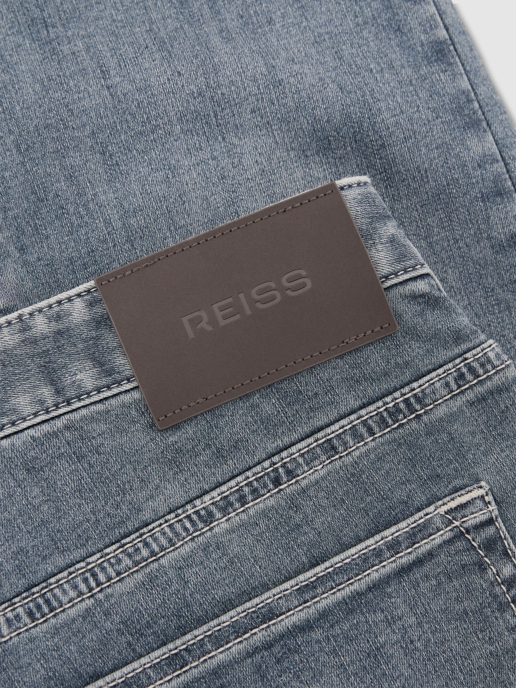 Tapered Slim-Fit Jeans in Washed Indigo Grey Cast - Image 6 of 6