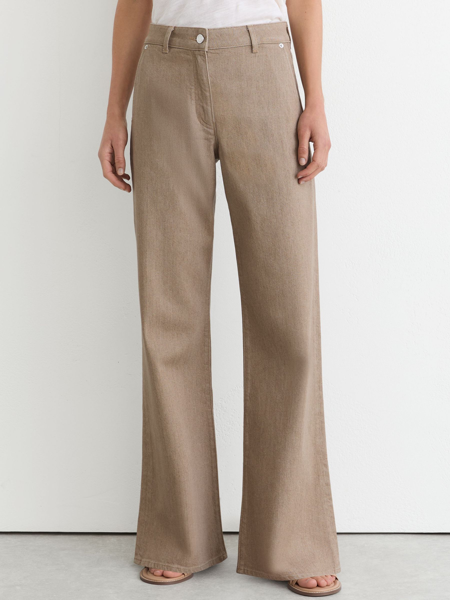 Petite Wide-Leg Jeans in Sand - Image 3 of 7