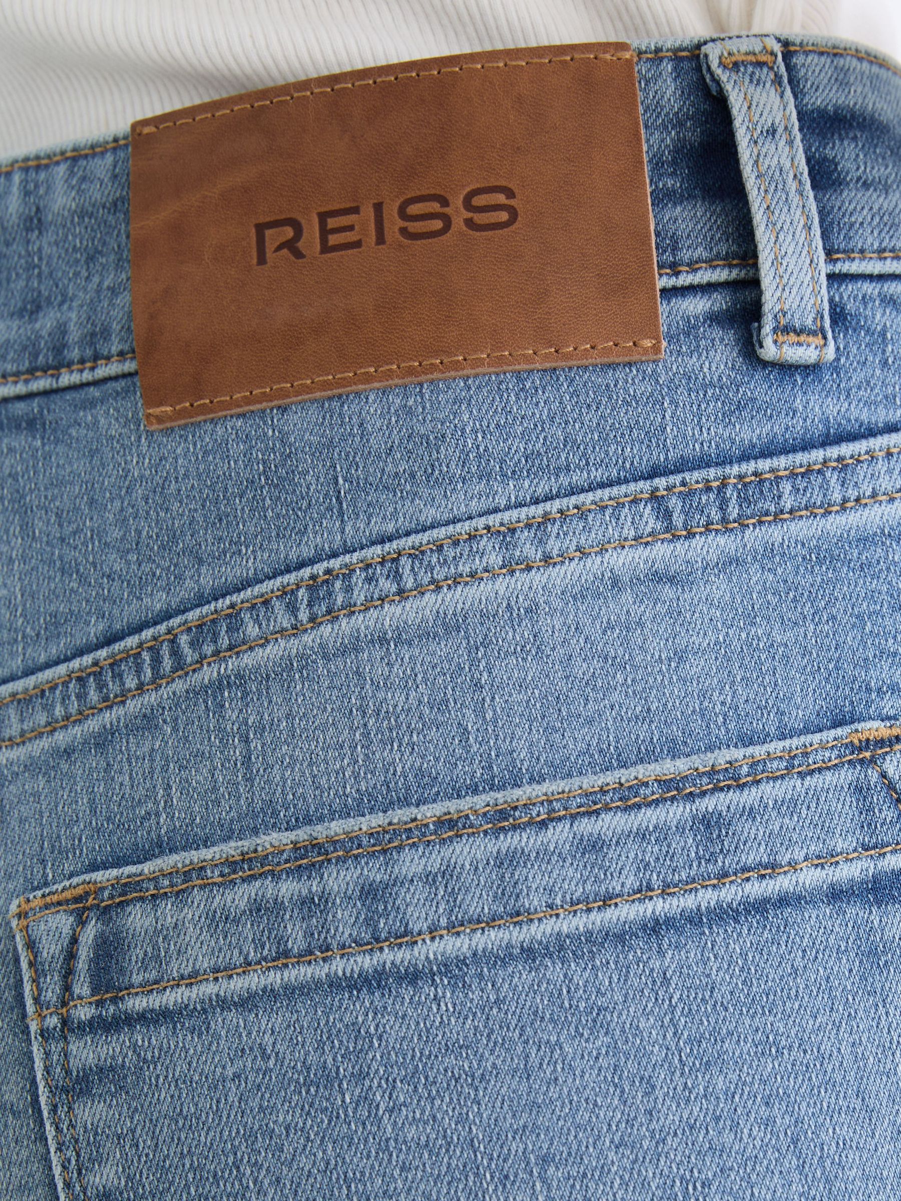 Petite Straight-Leg Cropped Jeans in Light Blue - Image 6 of 8