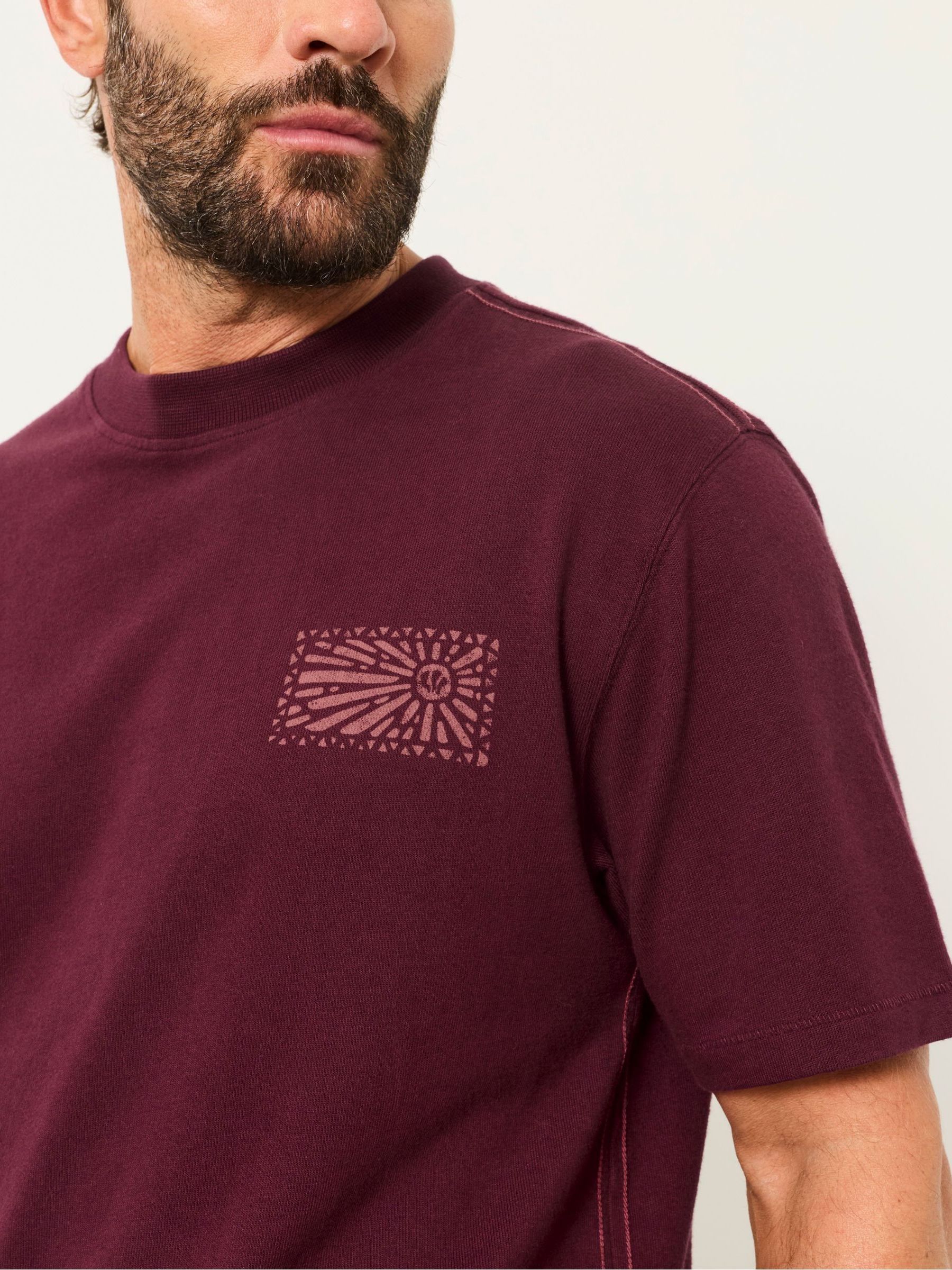 Plum Purple Resort Graphic T-Shirt - Image 3 of 7