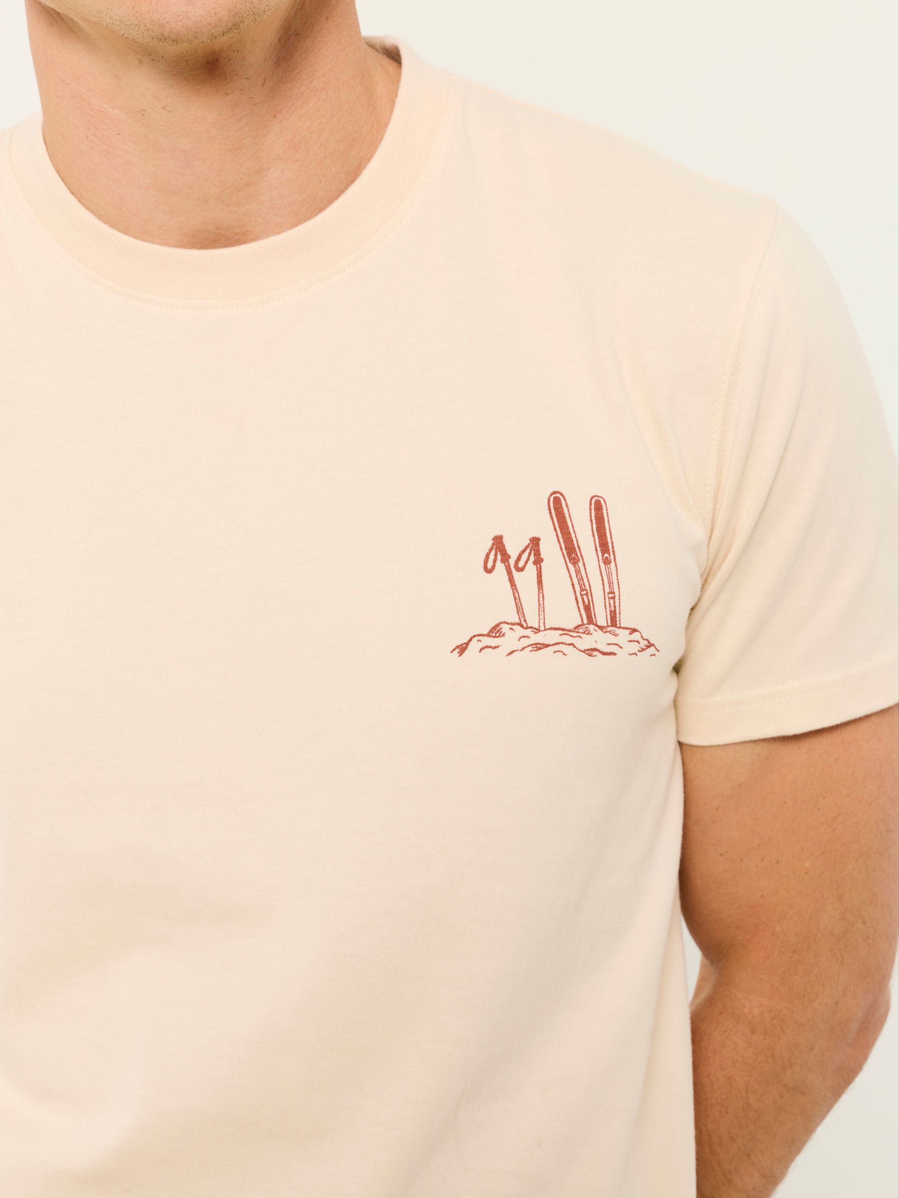 3 Pack White/Grey/Blue Ski Graphic T-Shirt - Image 4 of 9