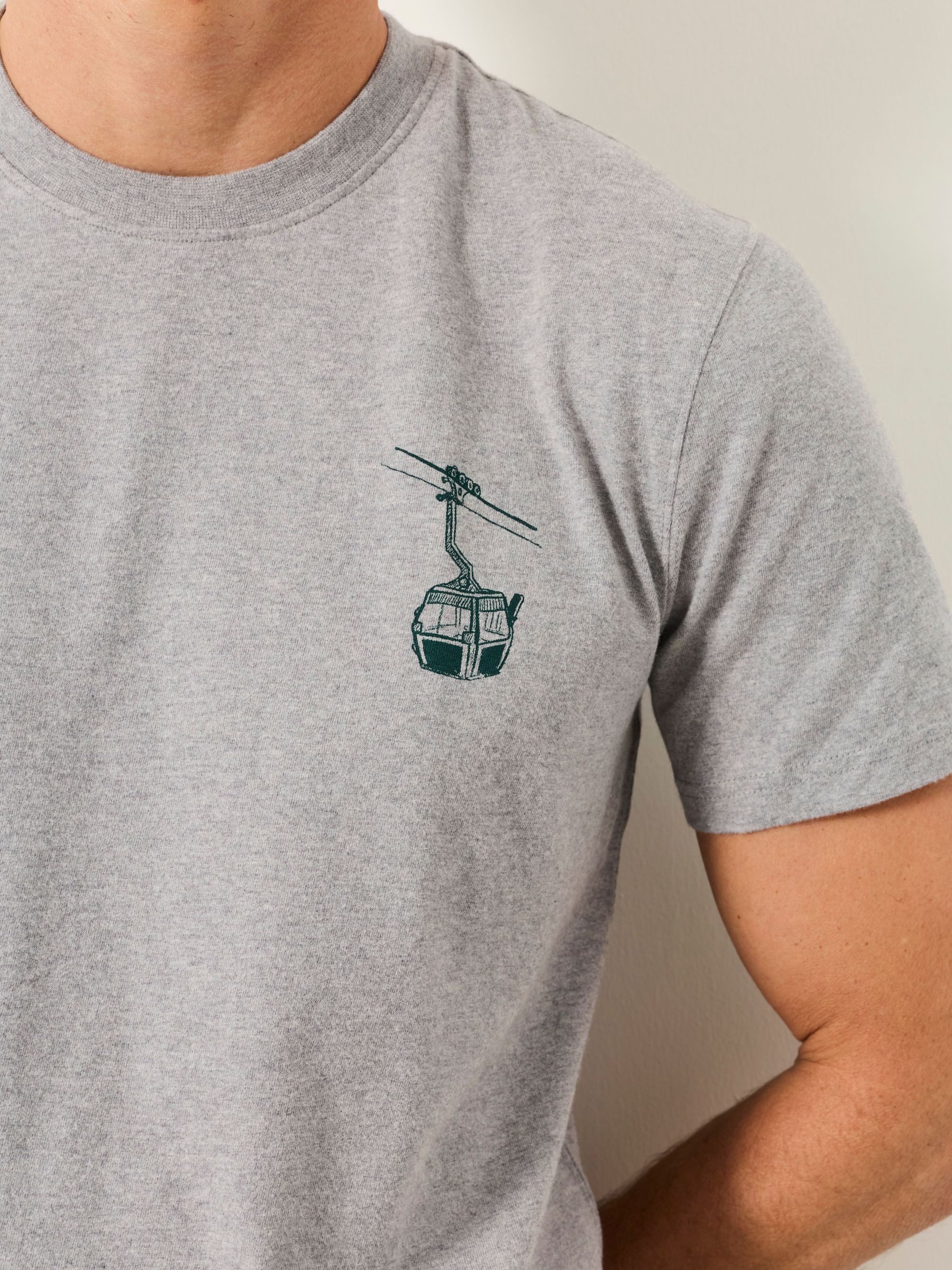3 Pack White/Grey/Blue Ski Graphic T-Shirt - Image 6 of 9
