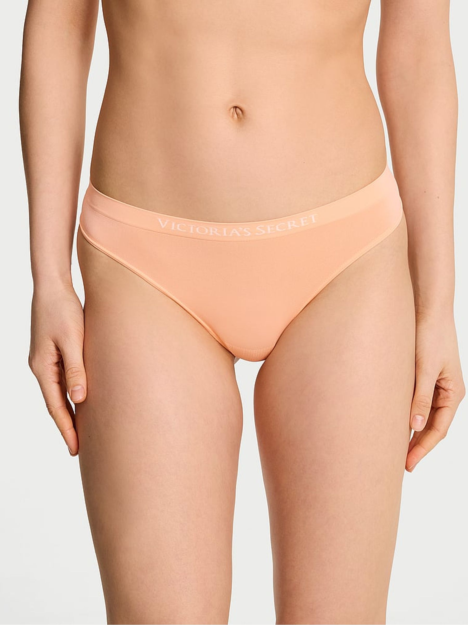 Sunlit Apricot Orange Thong Knickers - Image 1 of 2