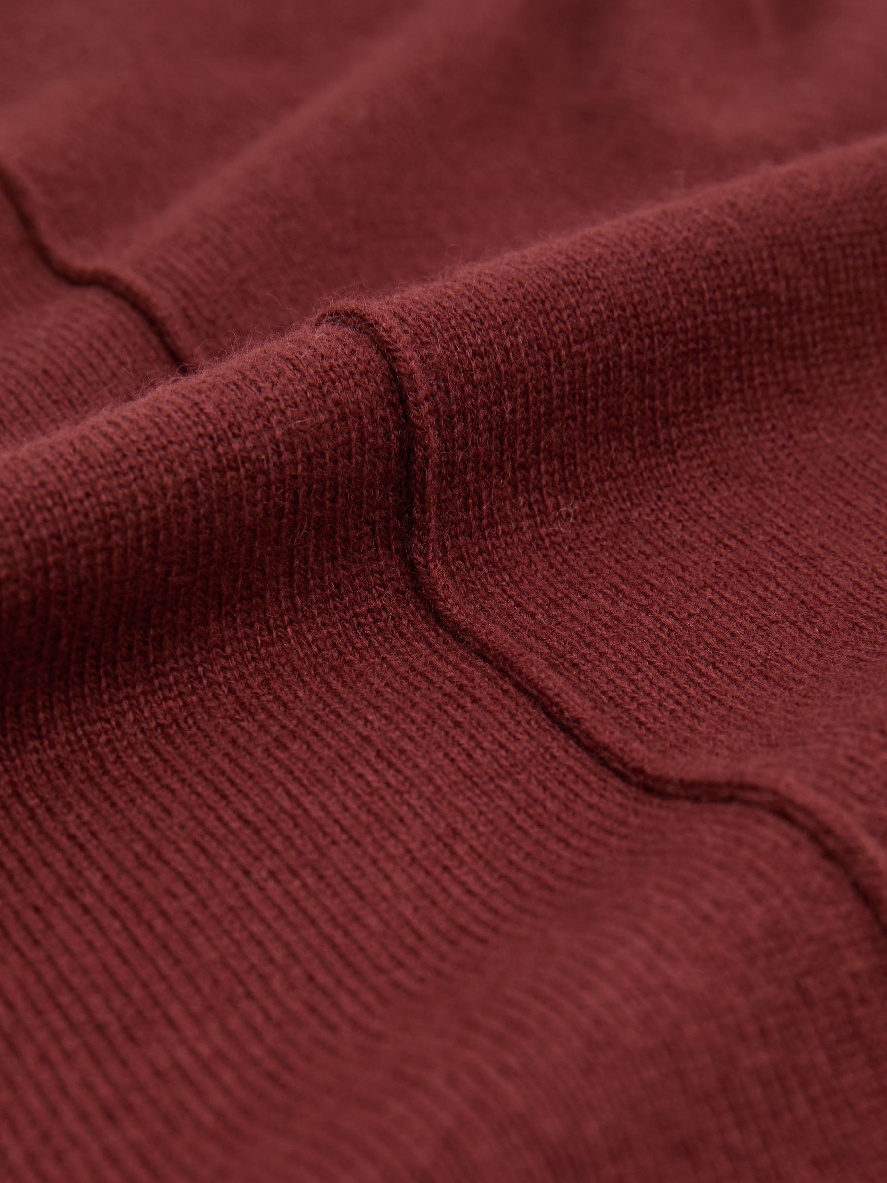 Wool-Blend Reverse-Seam Jumper with Cashmere in Dark Red - Image 8 of 8