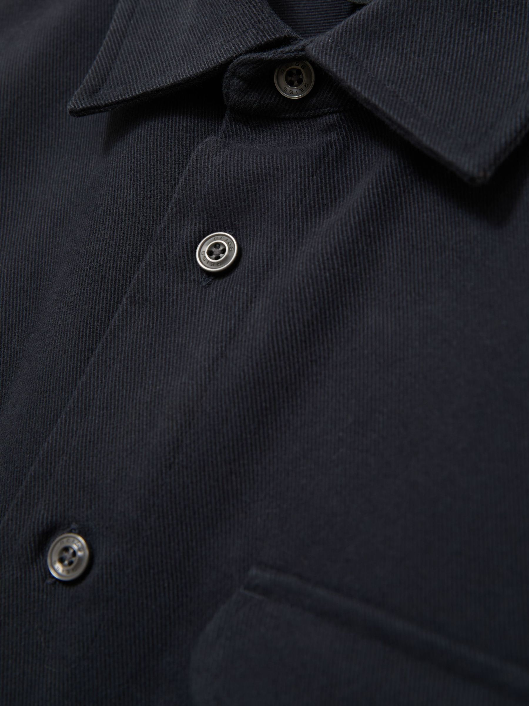 Cotton-Twill Twin-Pocket Regular-Fit Shirt in Navy - Bild 7 von 7