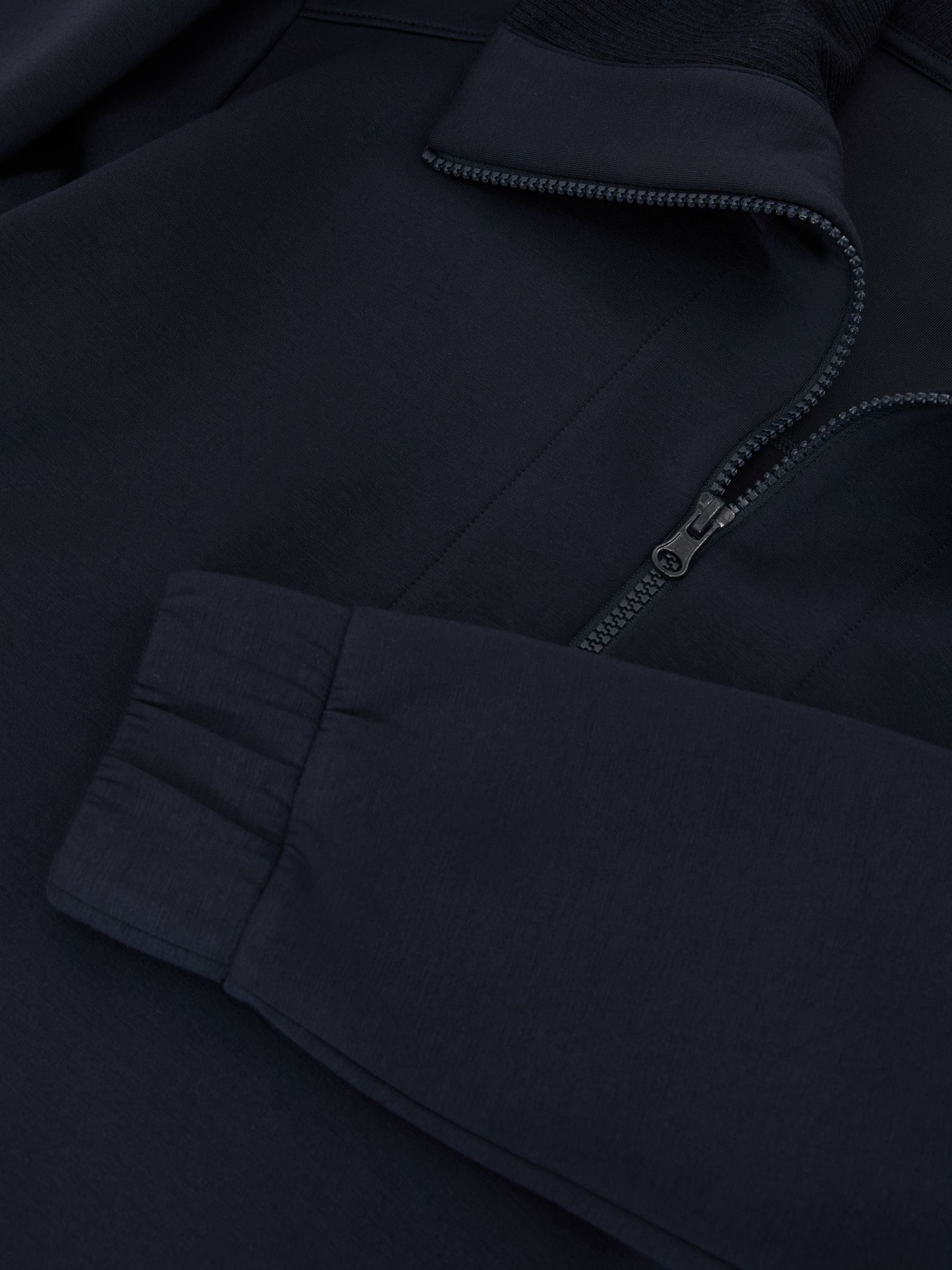 Premium Interlock Half-Zip Sweatshirt in Navy - Image 6 of 6