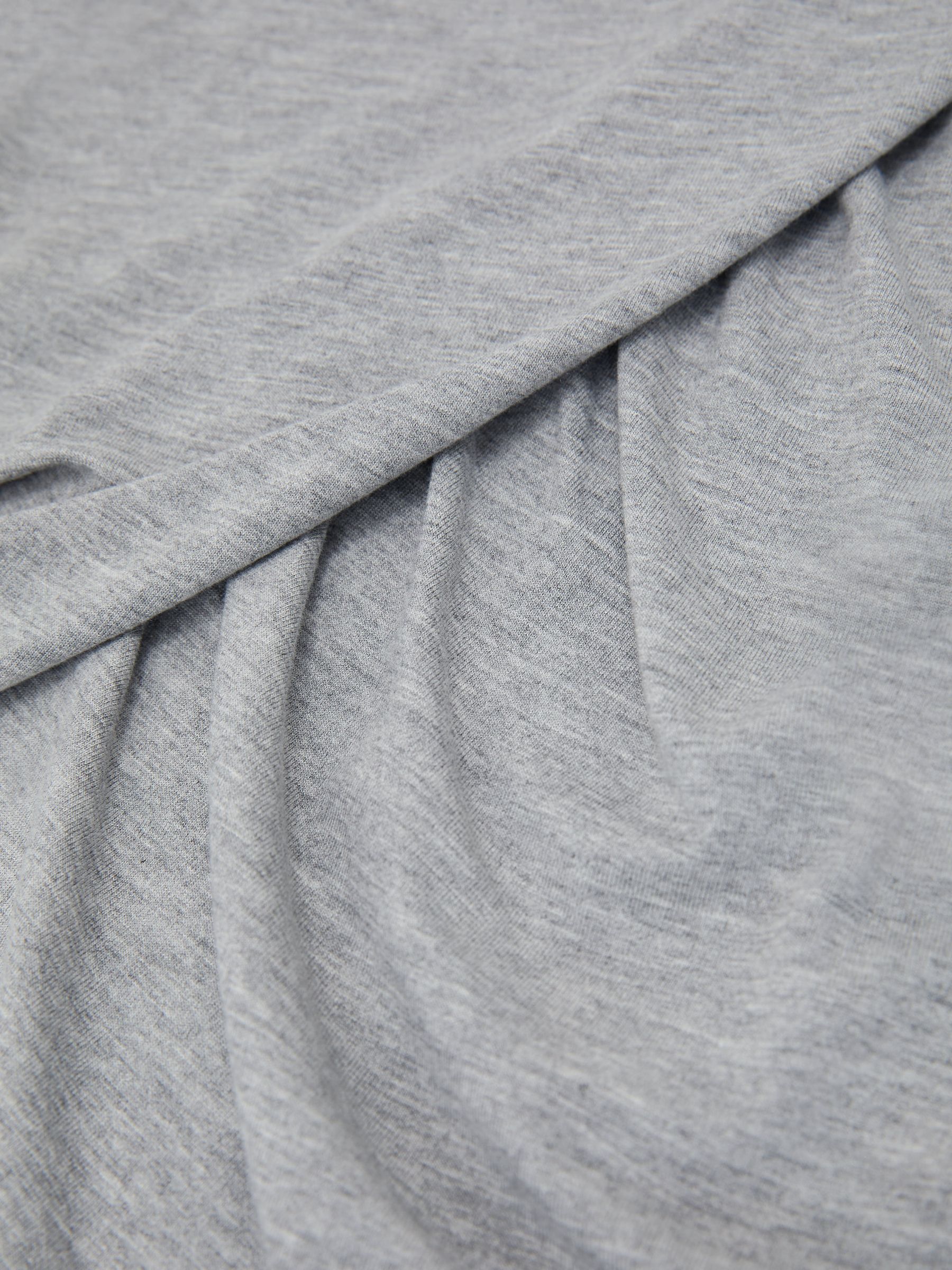Ruched High-Neck Top in Grey Marl - Image 6 of 6