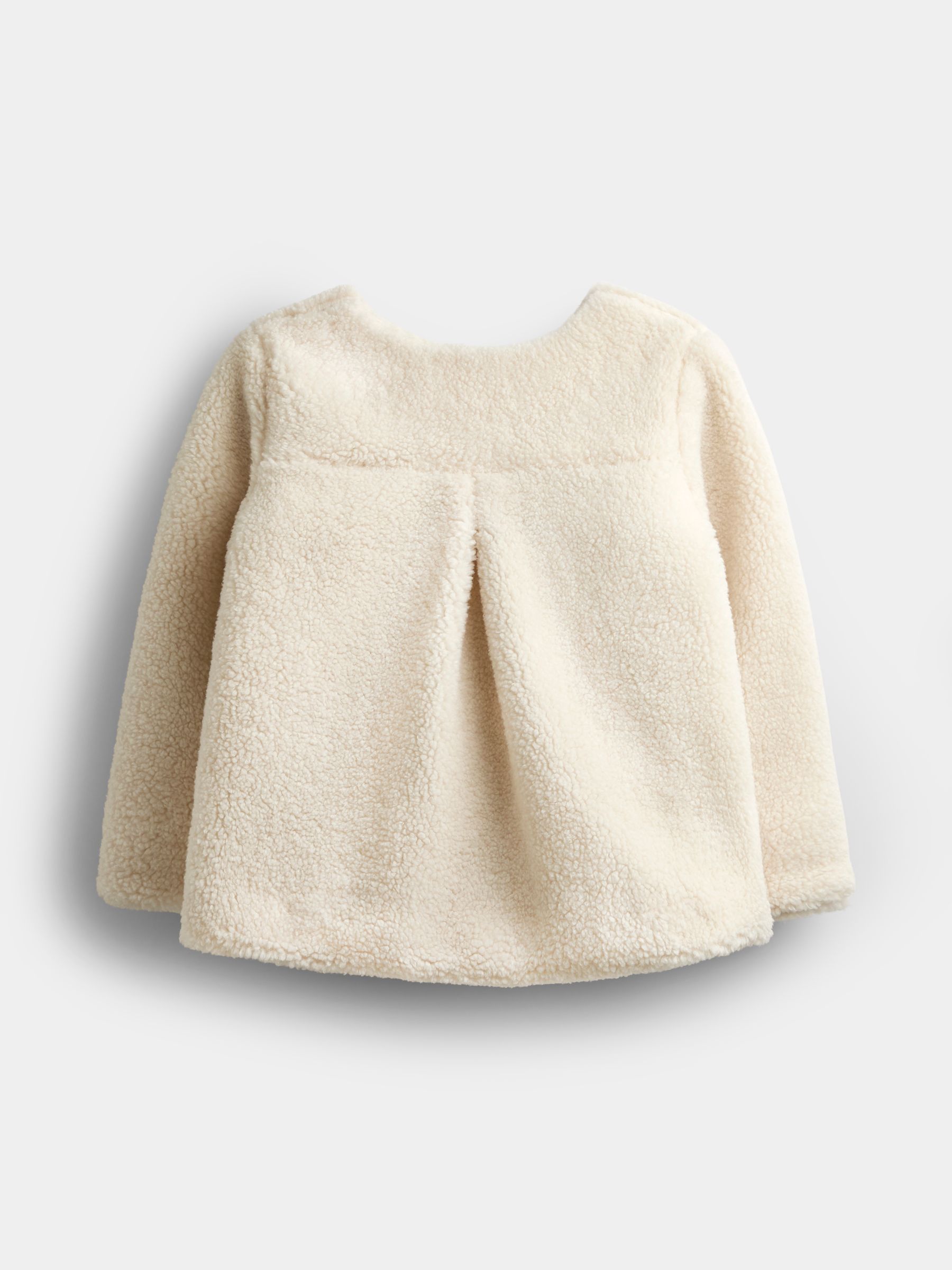 Cream Double Breasted Borg Cape Jacket - Image 2 of 4