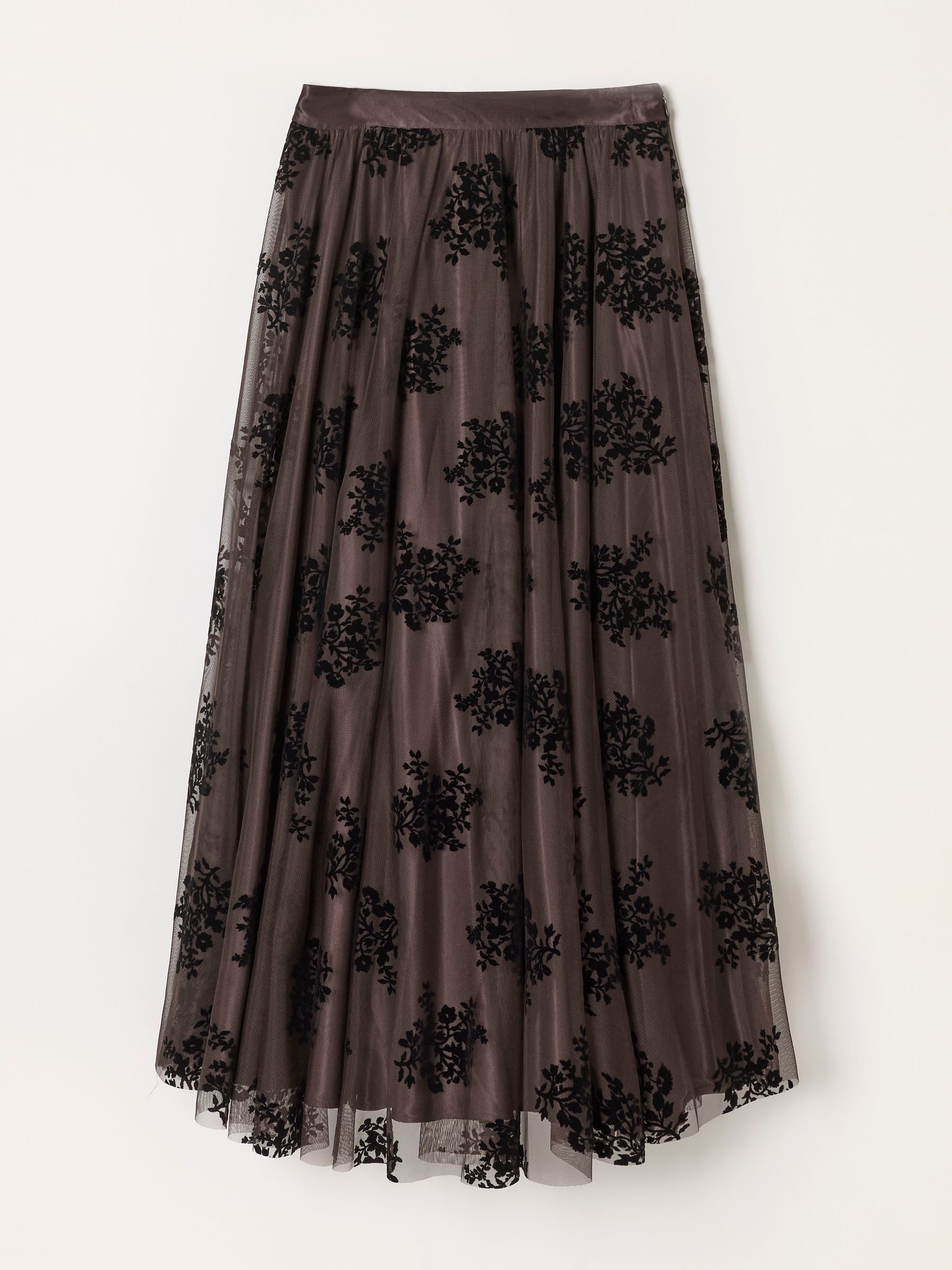 Violet Chocolate Brown Tulle Prom Skirt - Image 7 of 7