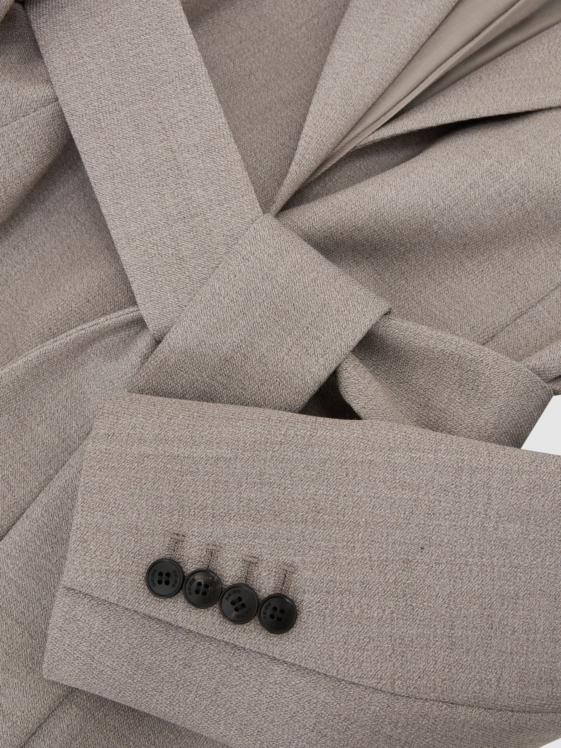 Wool-Blend Single-Breasted Belted Blazer in Grey - Image 8 of 8