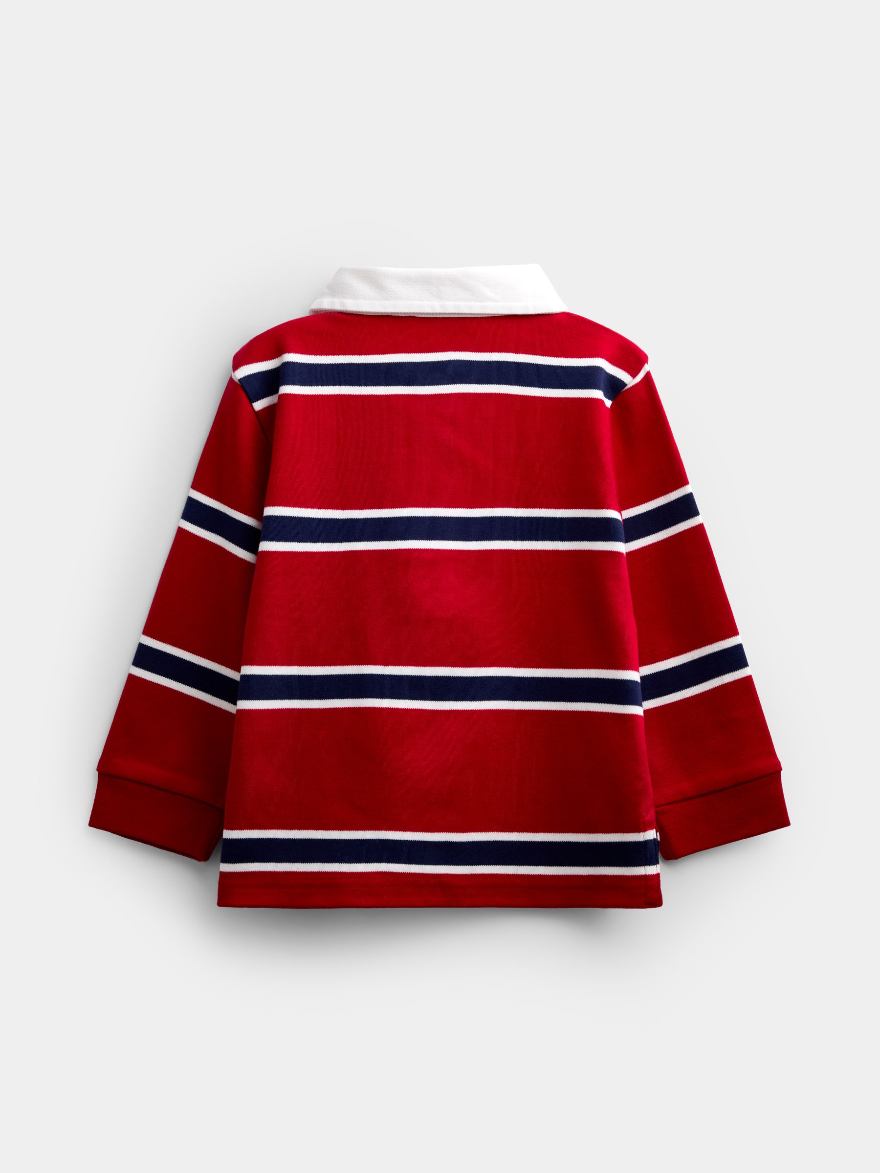Bright Red Stripe Classic Rugby Top - Image 2 of 4 Bright Red Stripe Classic Rugby Top - Image 2 of 4