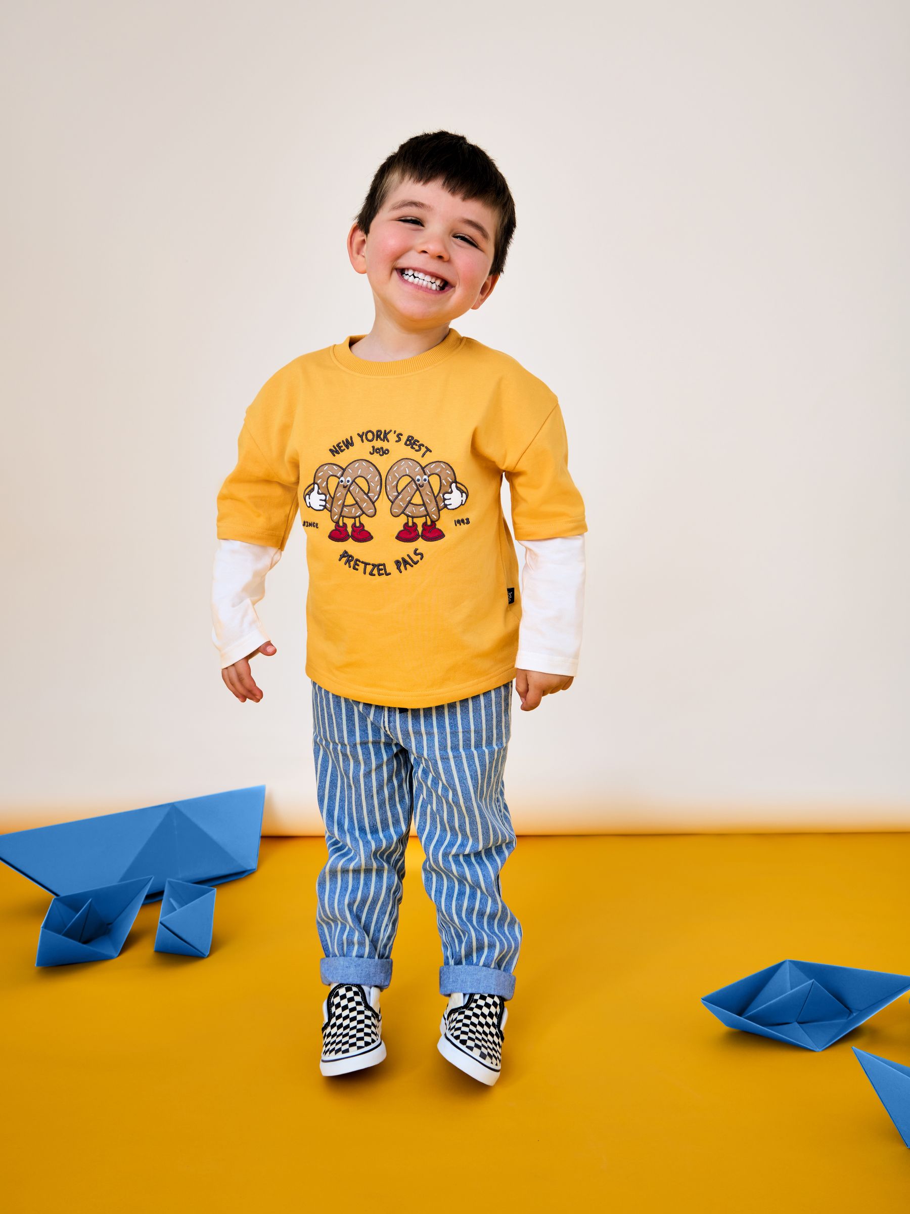 Mustard Yellow Pretzel Long Sleeve Skater Top - Image 2 of 6 Mustard Yellow Pretzel Long Sleeve Skater Top - Image 2 of 6