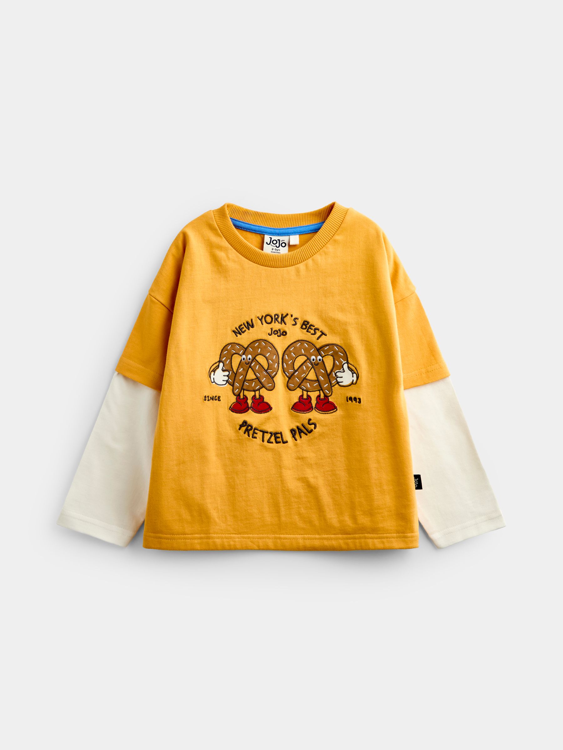 Mustard Yellow Pretzel Long Sleeve Skater Top - Image 3 of 6