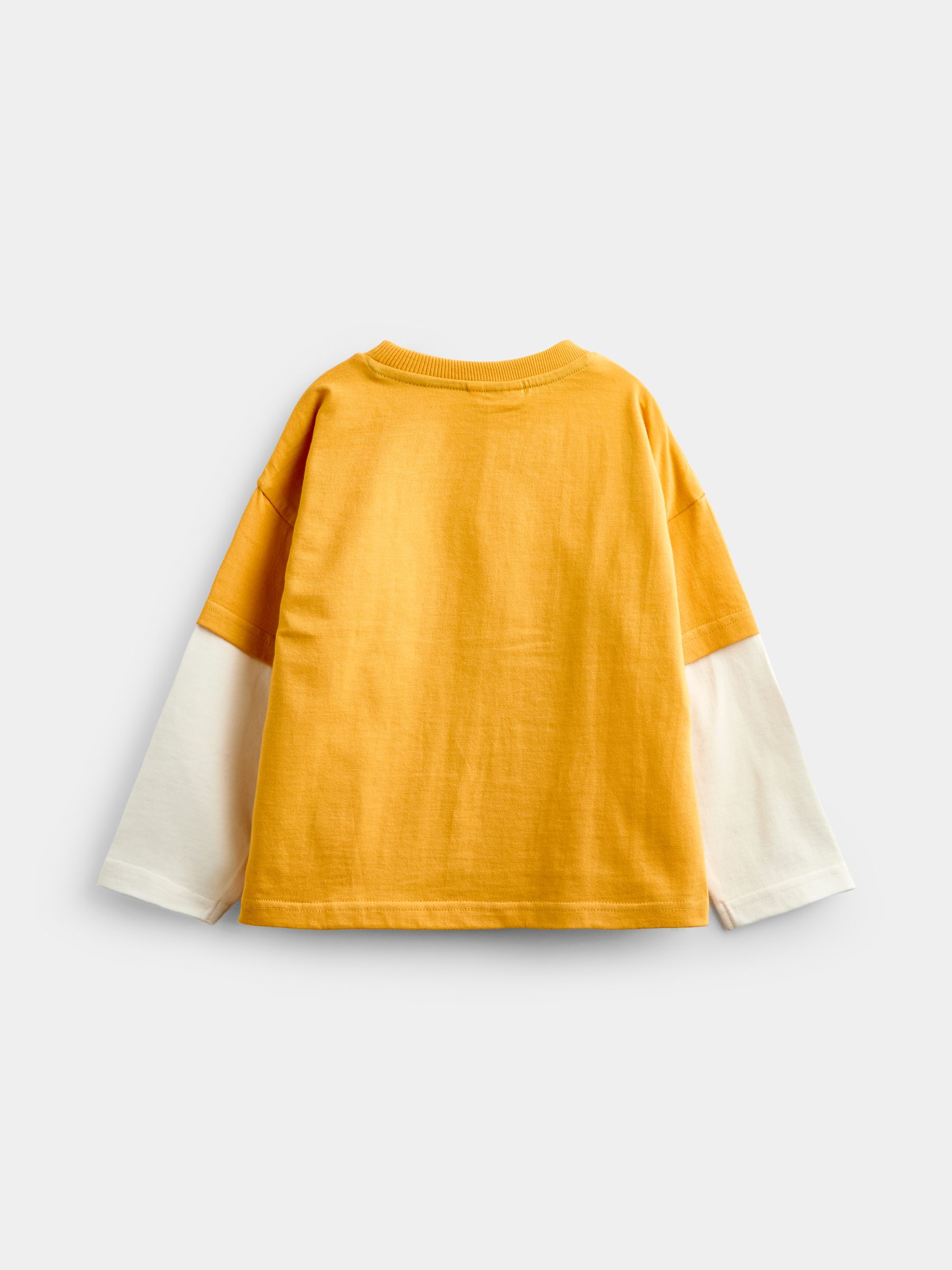 Mustard Yellow Pretzel Long Sleeve Skater Top - Image 4 of 6
