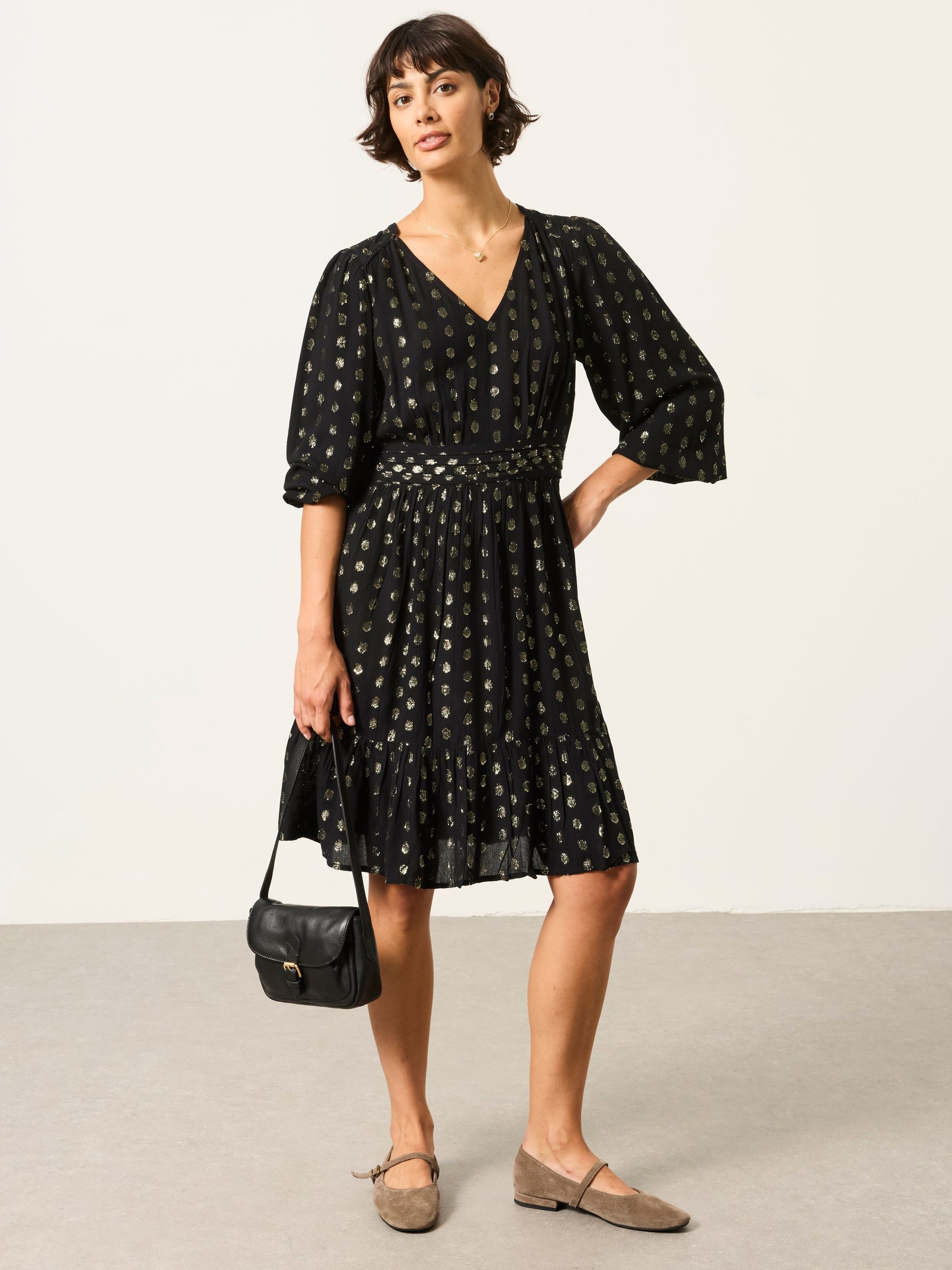 Peggy Black Petite Dress - Image 1 of 6 Peggy Black Petite Dress - Image 1 of 6
