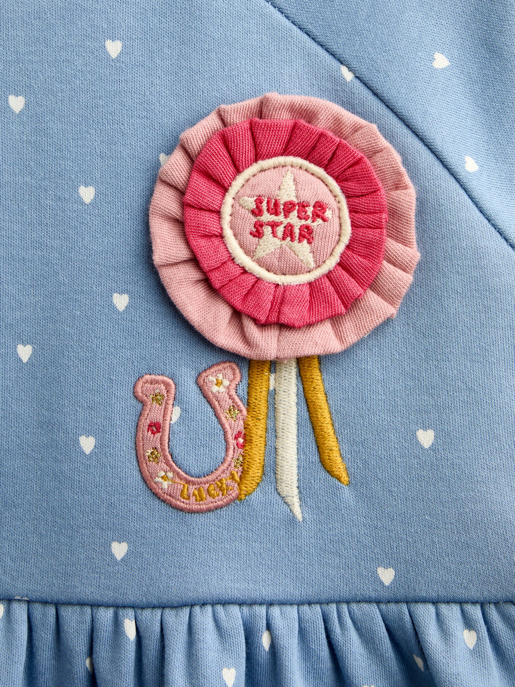 Denim Blue Horse Applique Button Front Dress - Image 4 of 4