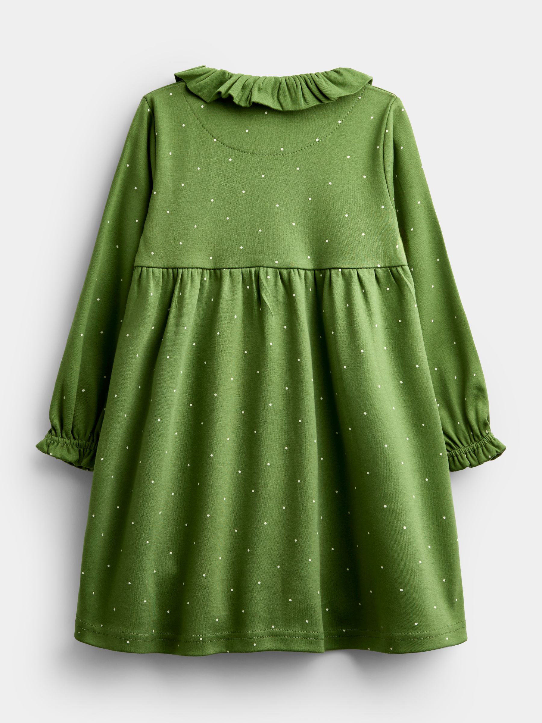 Khaki Green Farm Appliqué Button Front Dress - Image 2 of 4 Khaki Green Farm Appliqué Button Front Dress - Image 2 of 4