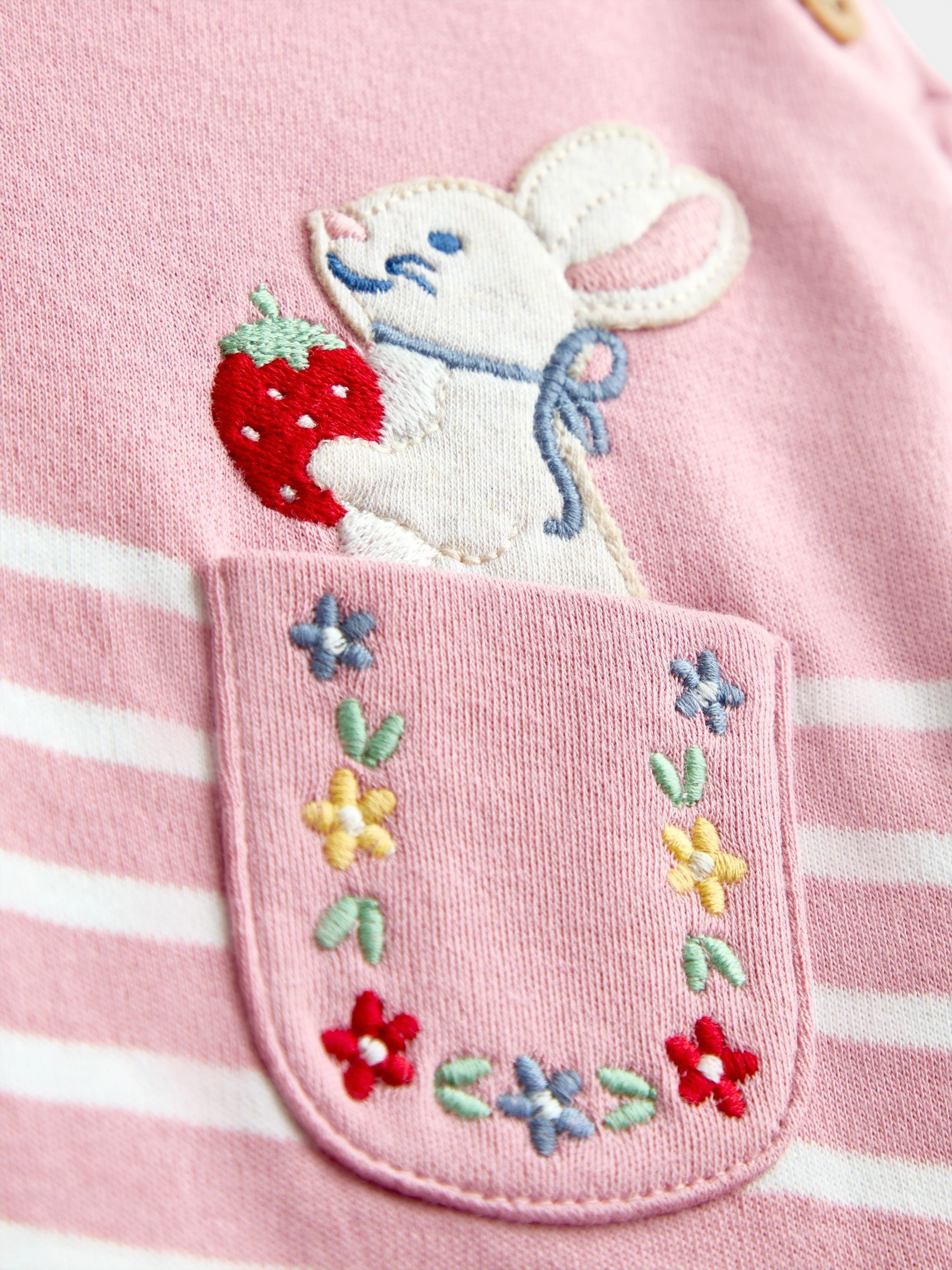 Pink Bunny Pocket Appliqué Top - Image 3 of 4