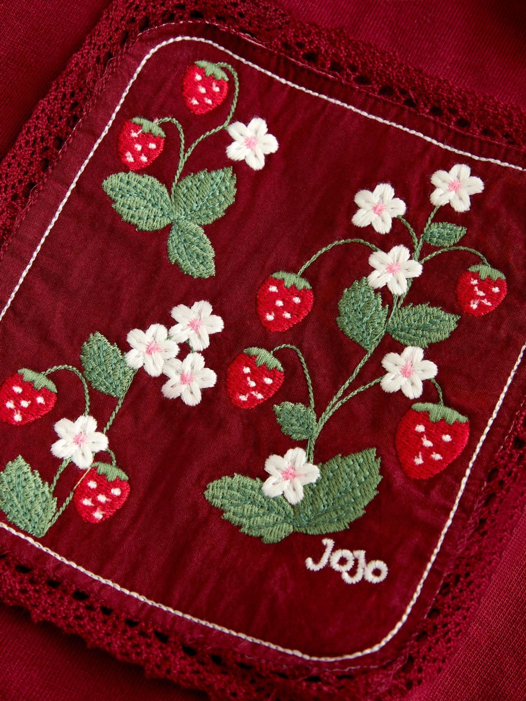 Burgundy Red Floral Appliqué Collar Sweatshirt - Image 4 of 4 Burgundy Red Floral Appliqué Collar Sweatshirt - Image 4 of 4