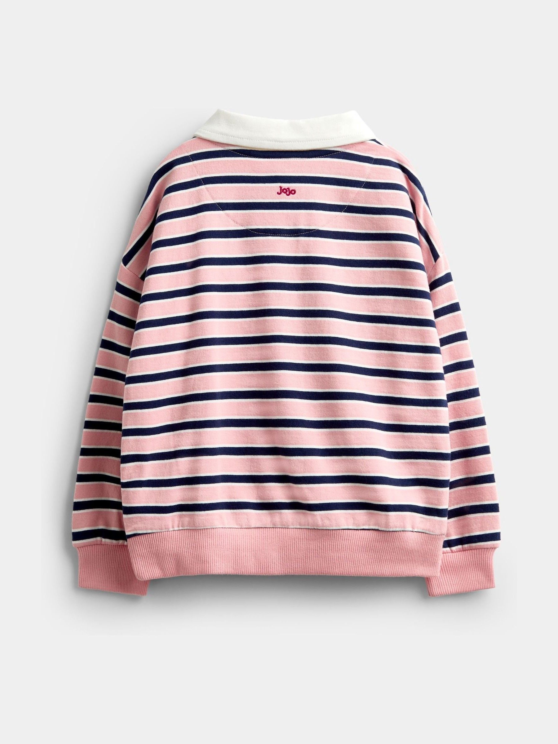 Rose Pink Stripe Rugby Sweatshirt & Skirt Set - Image 3 of 7