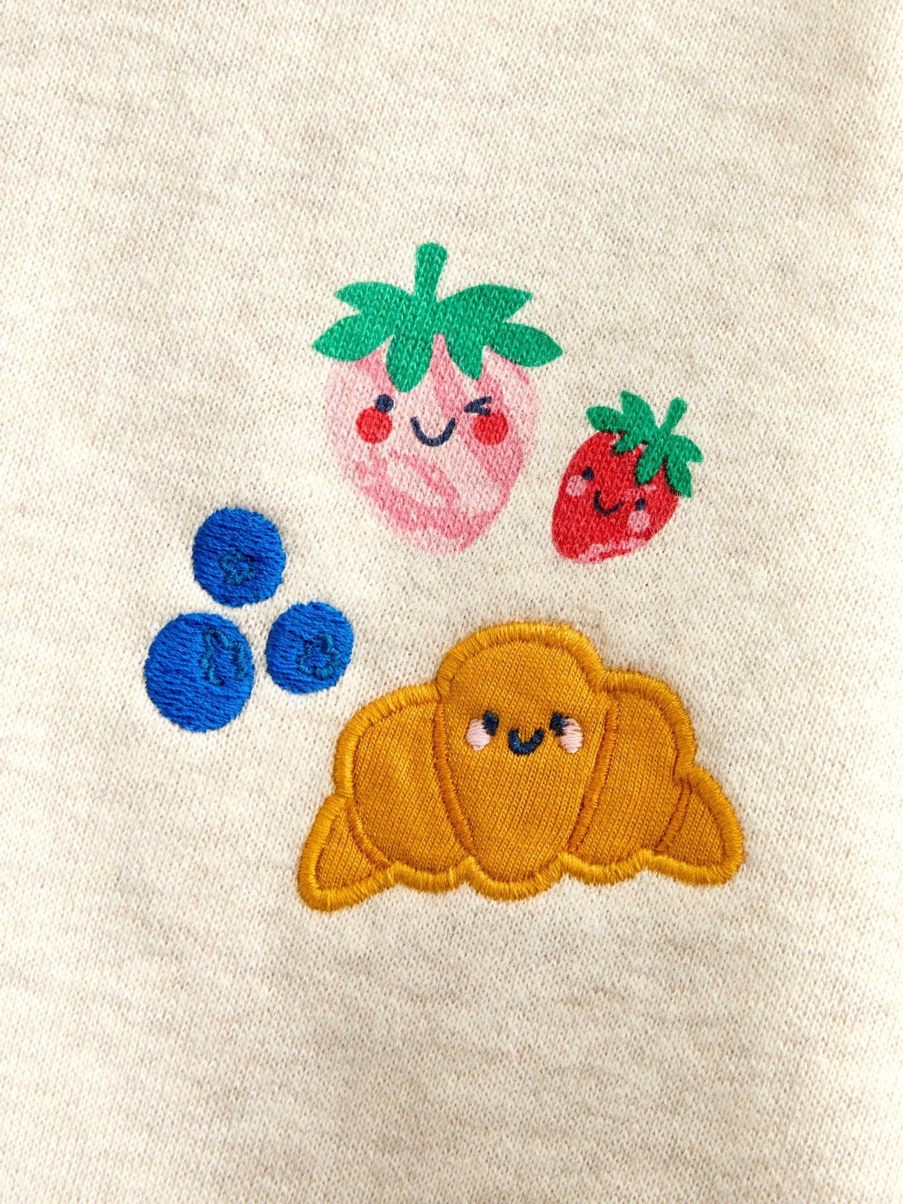 Oat Marl Picnic Slogan Sweatshirt - Image 5 of 5