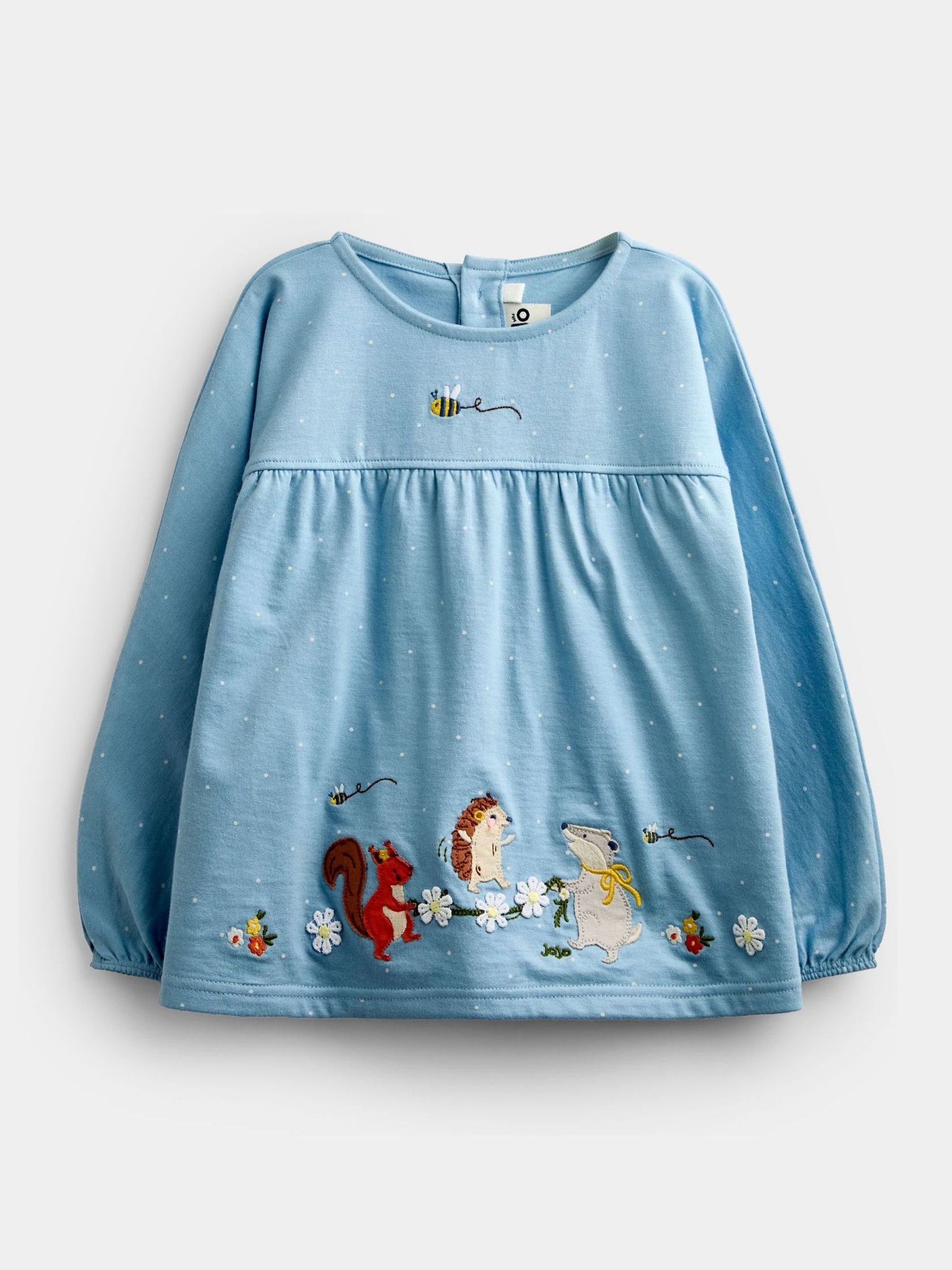 Light Blue Woodland Friends Appliqué Tunic & Legging Set - Image 2 of 7