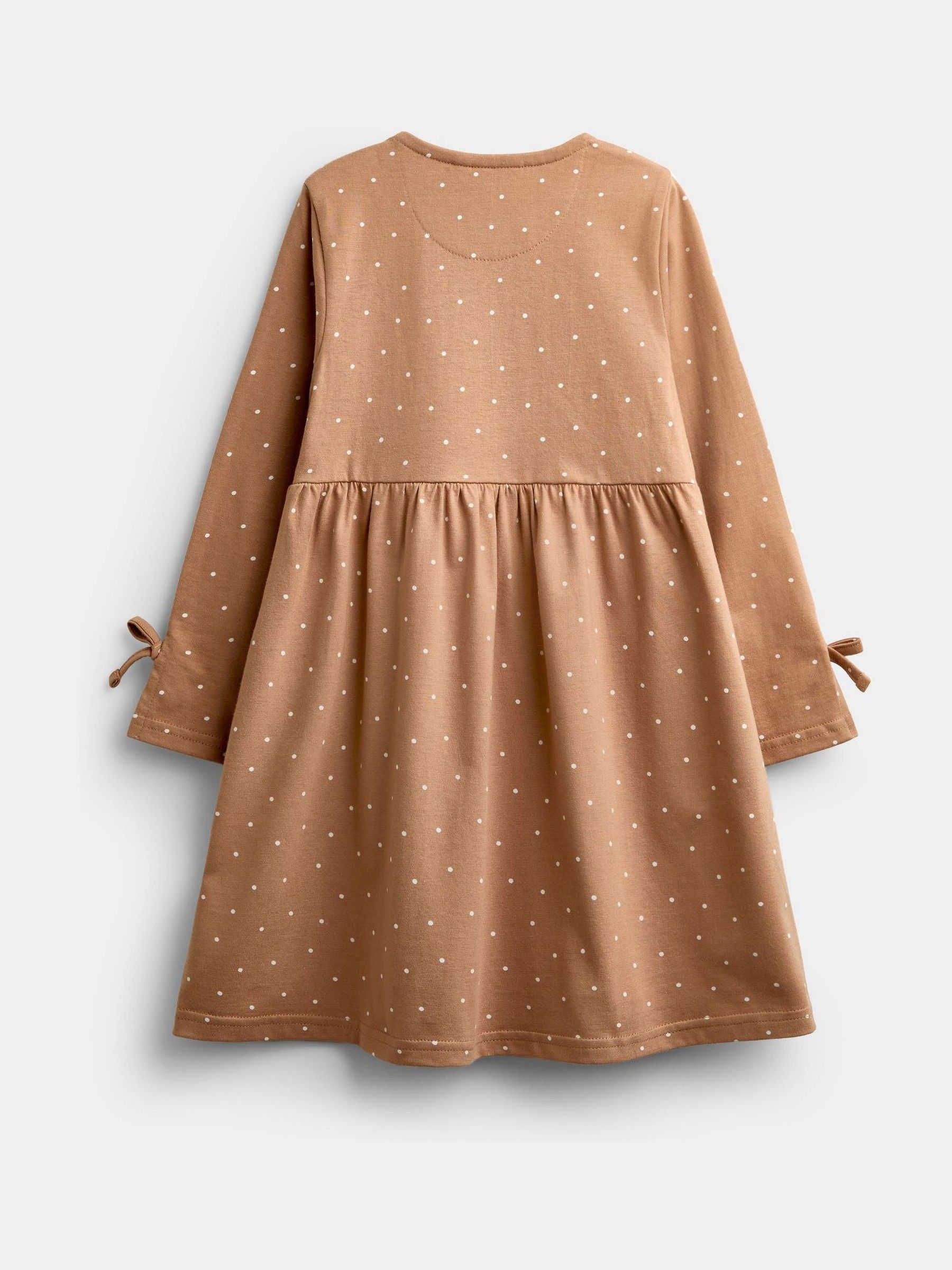Mid Brown Woodland Spot Appliqué Dress