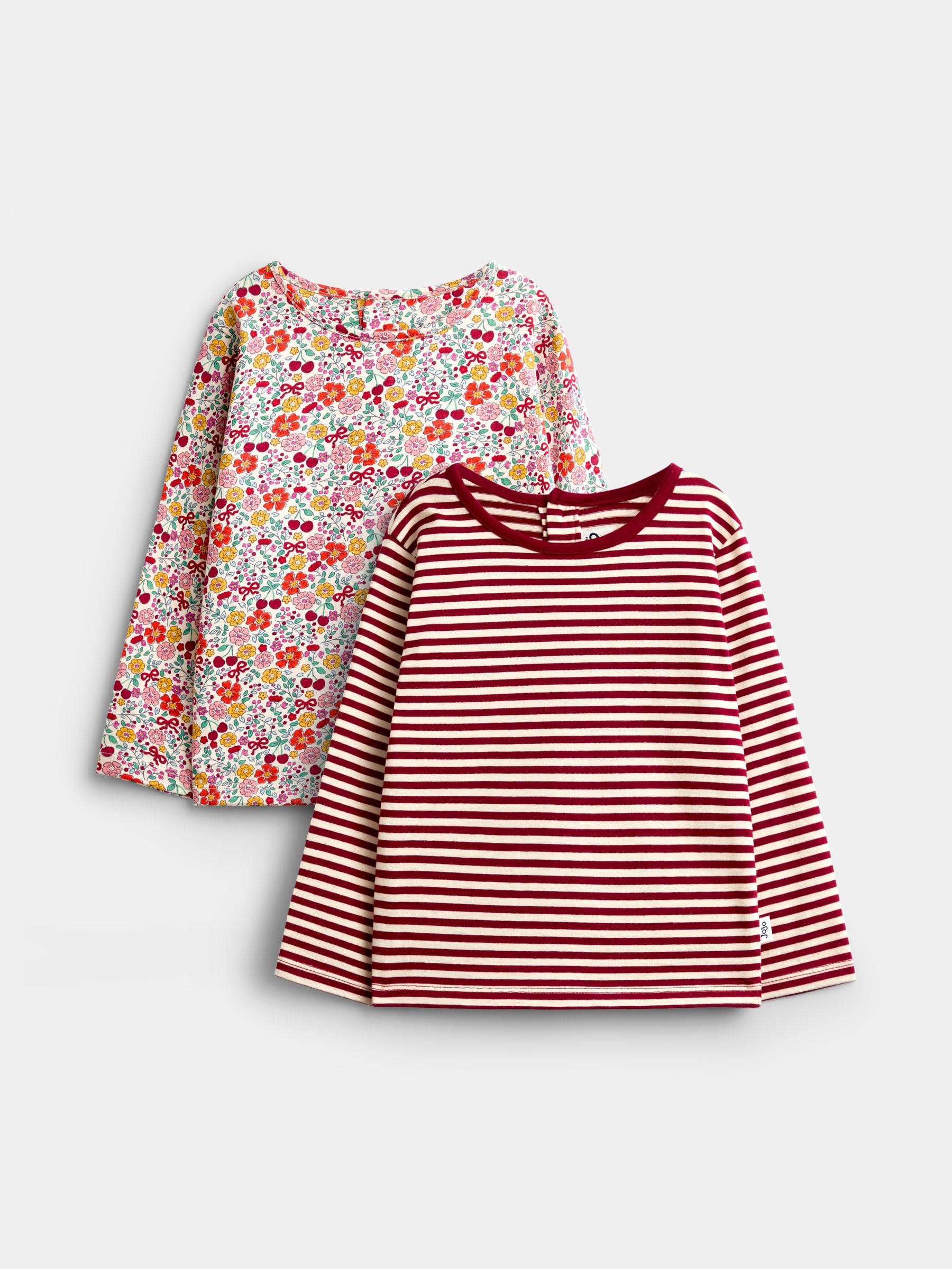 Bright Red 2 Pack Ditsy And Stripe Top - Image 1 of 7