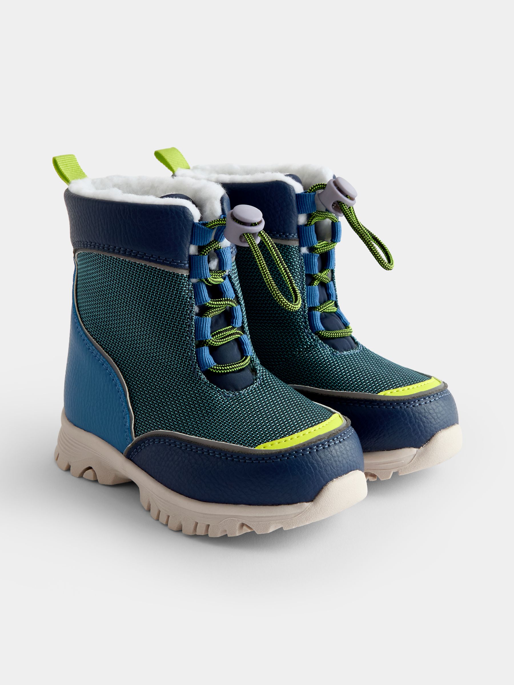 Blue Drawstring Cosy Snow Boot - Image 1 of 4