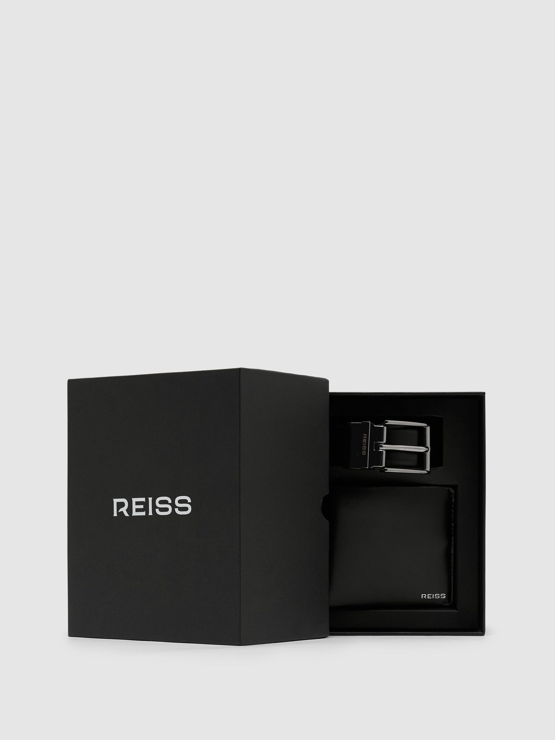 Leather Wallet and Belt Gift Set in Black - Bild 2 av 6
