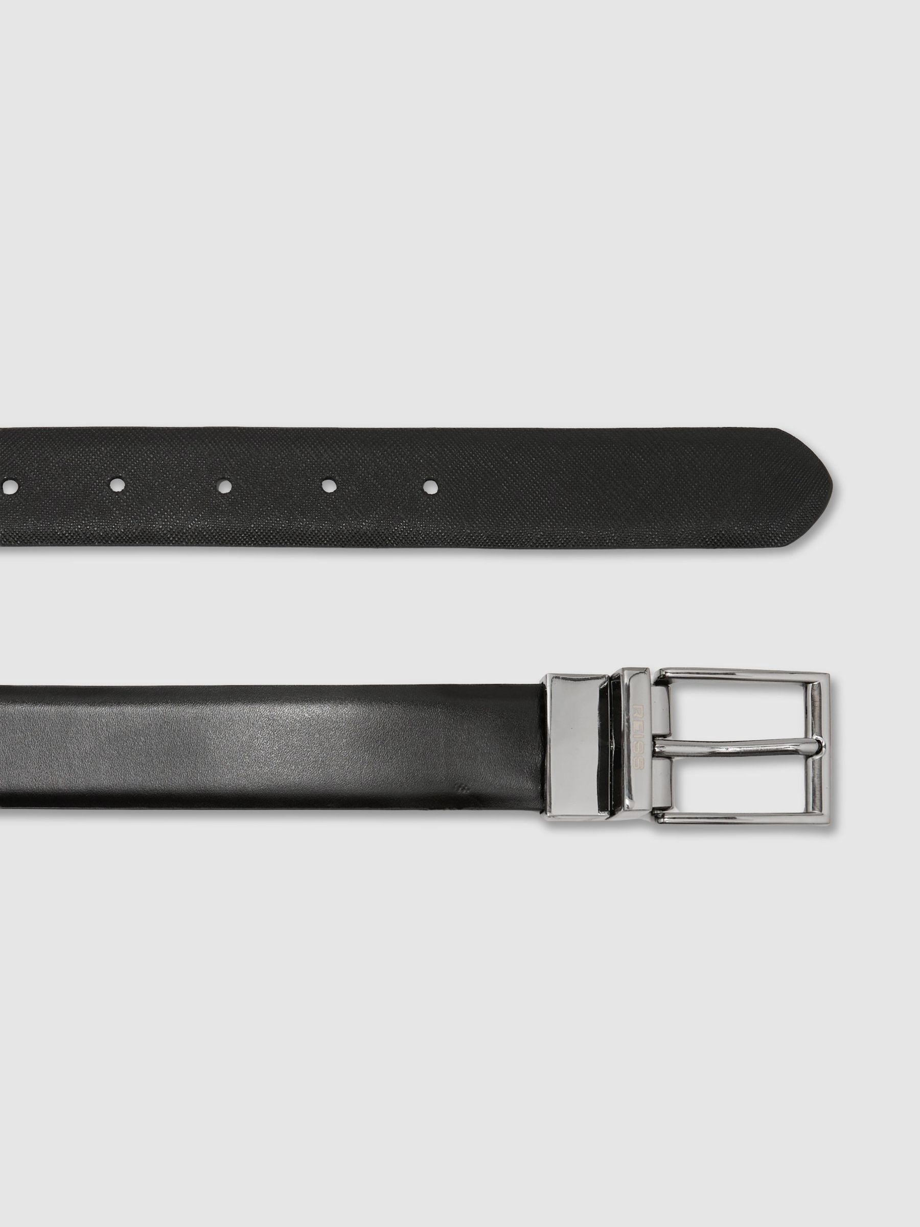 Leather Wallet and Belt Gift Set in Black - Bild 6 av 6