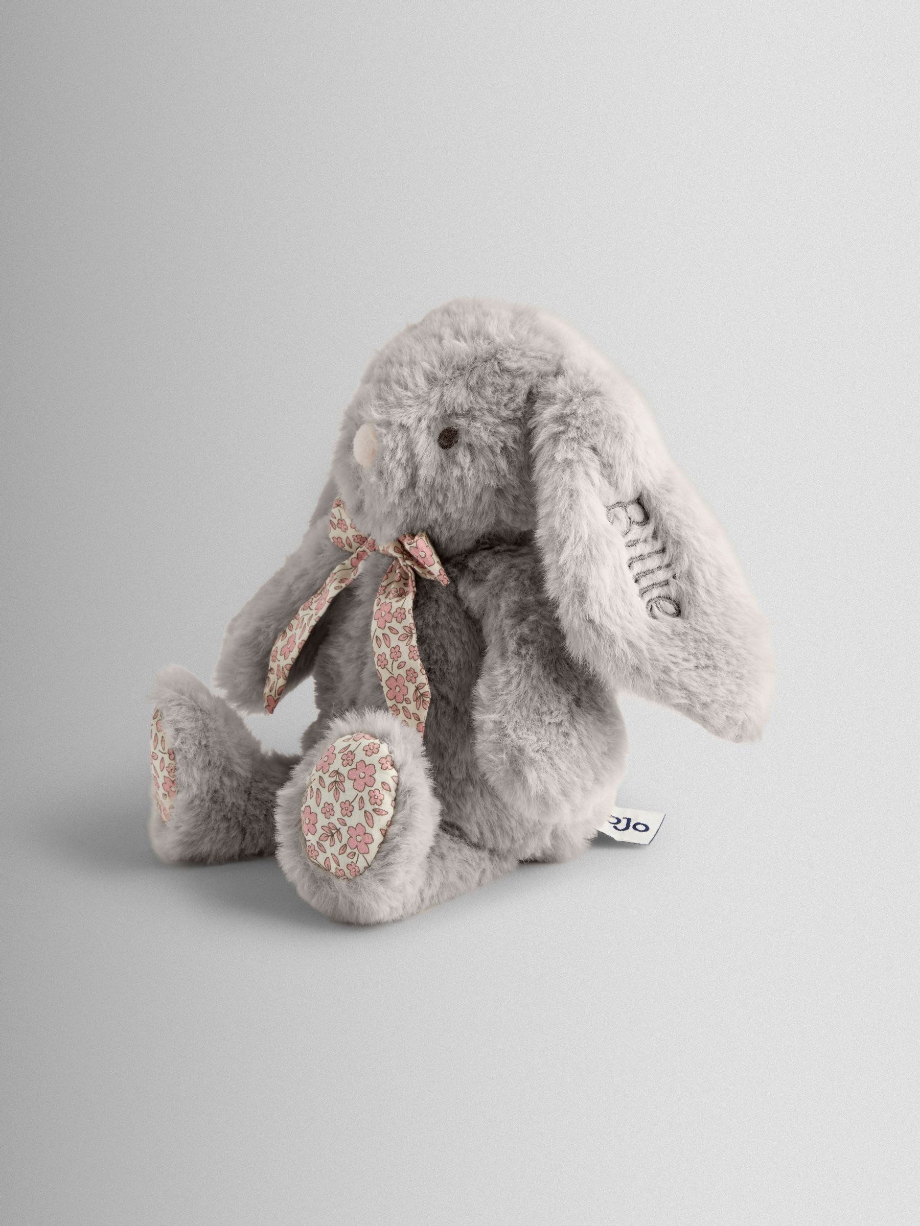 Personalised Floral Billie Bunny Soft Toy Plushie Small - Image 2 of 4