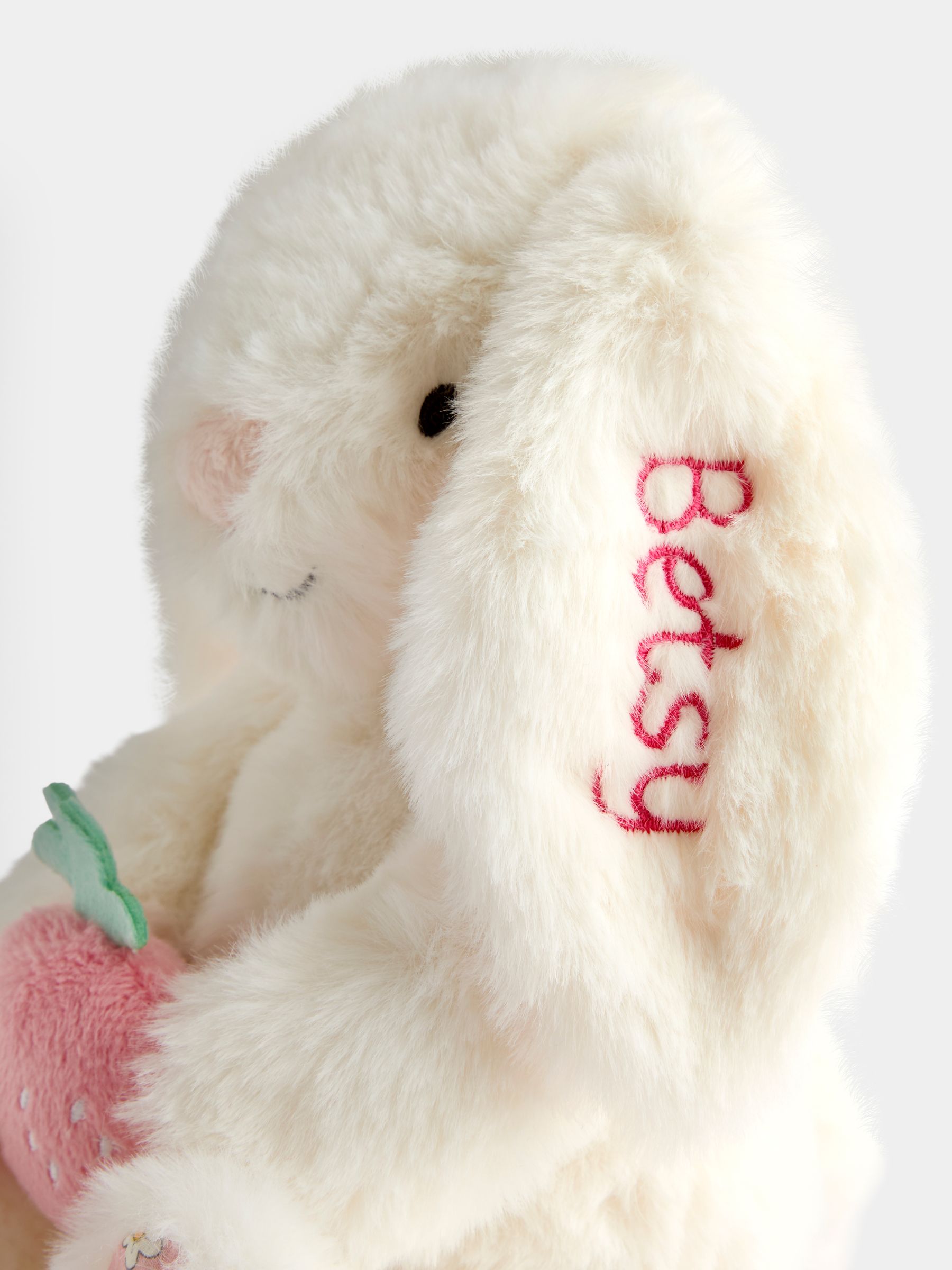 Personalised Strawberry Betsy Bunny Soft Toy Plushie Small - Image 2 of 4