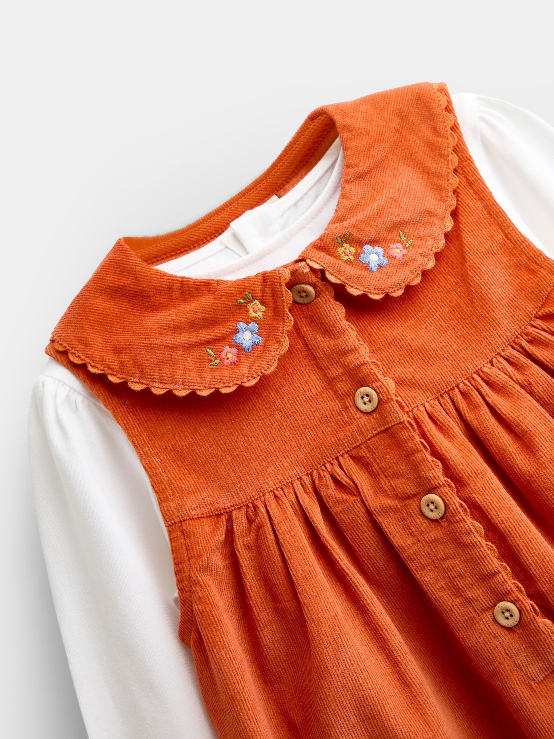 Rust Orange Fox Pocket Baby Dress & Body Set - Image 6 of 6