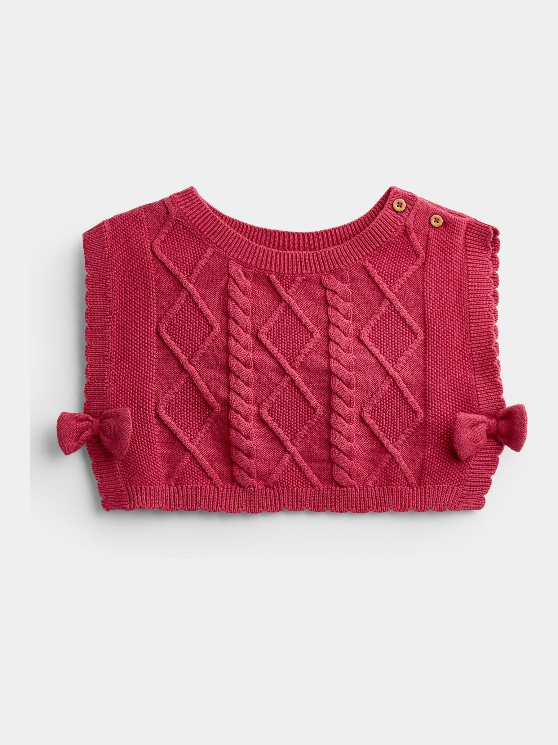 Dark Red Woodland Character Dress & Knitted Vest Set - Image 4 of 7