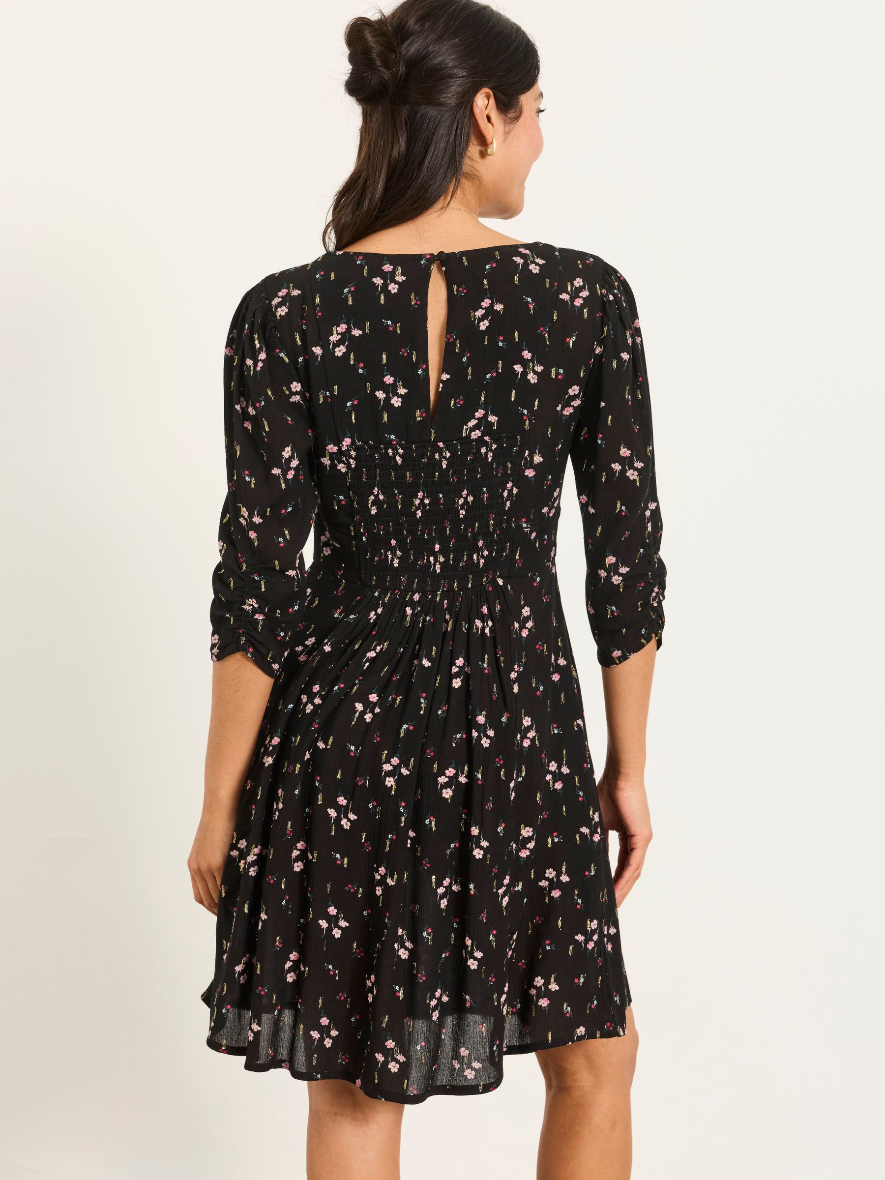 Anya Black Roses Petite Spot Dress - Image 2 of 6