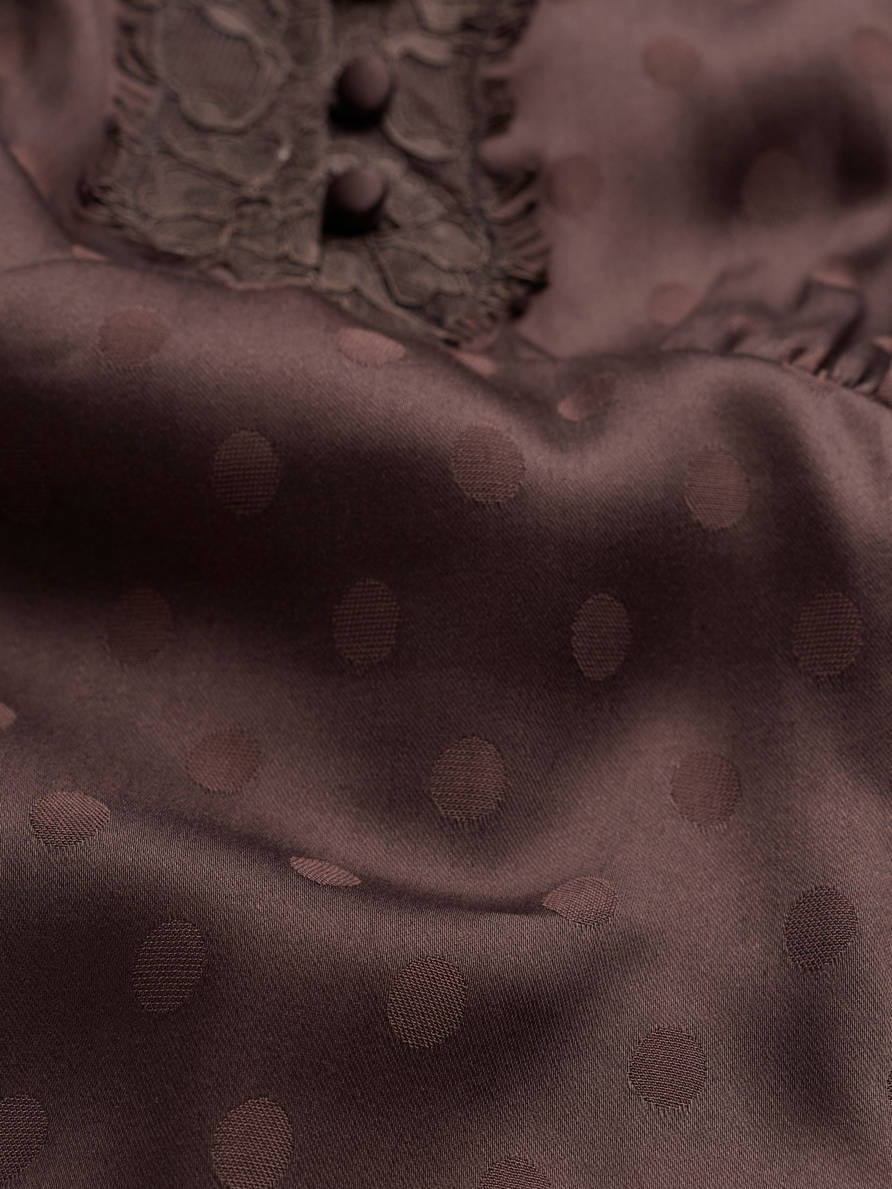 Libby Chocolate Brown Polka Petite Dress - Image 7 of 7 Libby Chocolate Brown Polka Petite Dress - Image 7 of 7