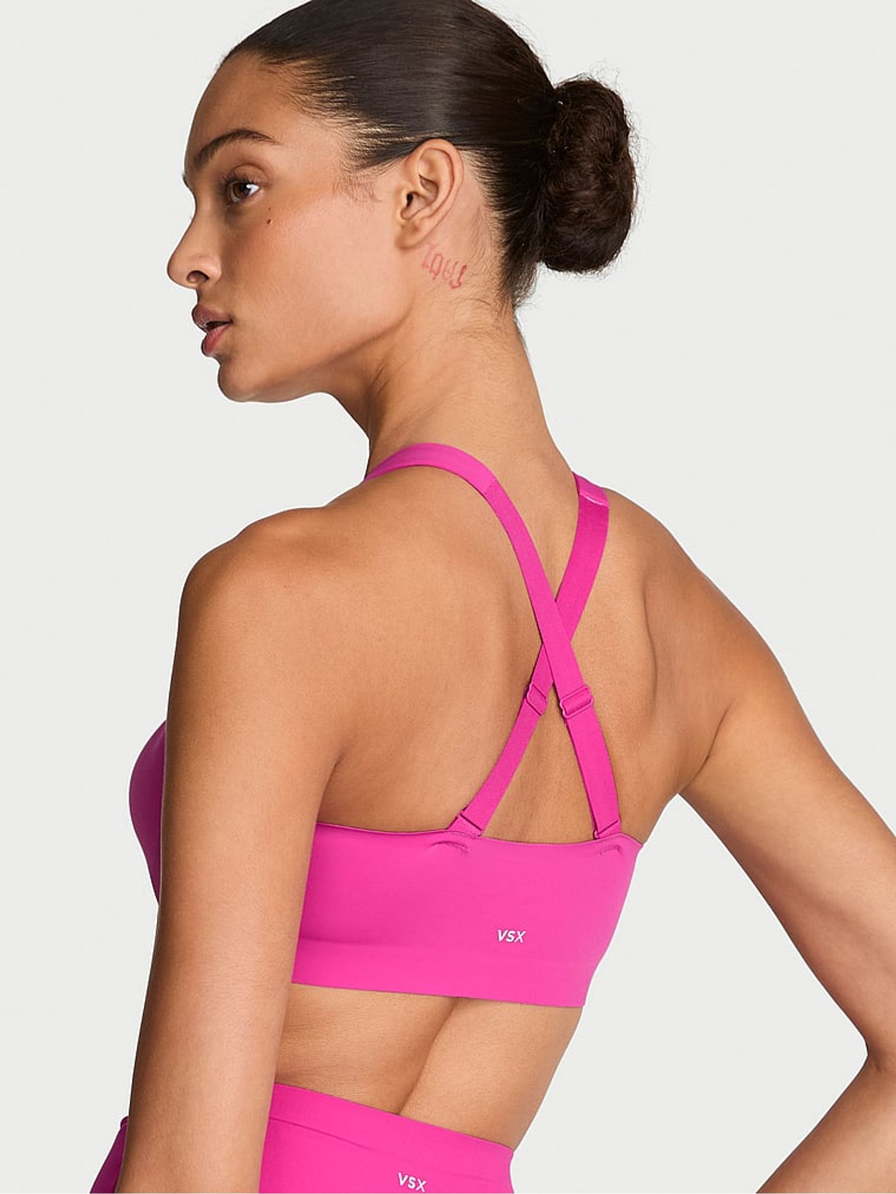 Pink Fire Front Close Knockout™ High Impact Sports Bra - Image 2 of 2
