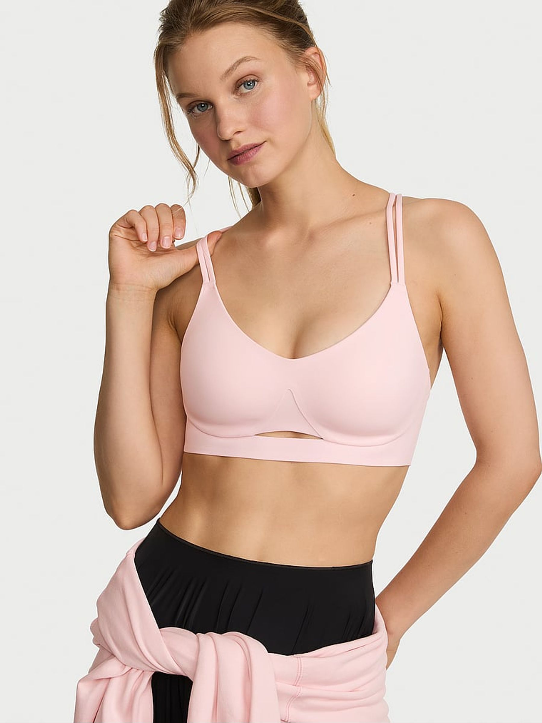 Angel Pink Elevate Strappy Comfort Sports Bra - Image 1 of 2