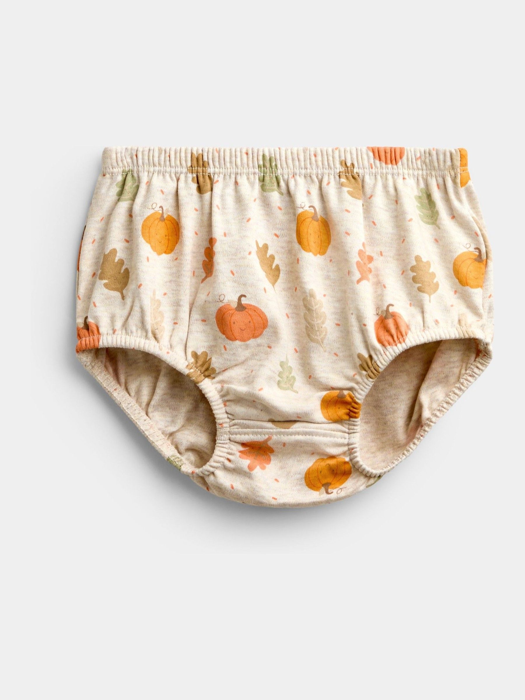 Oatmeal Pumpkin Collared Printed Baby Dress & Knicker Set - Image 4 of 7