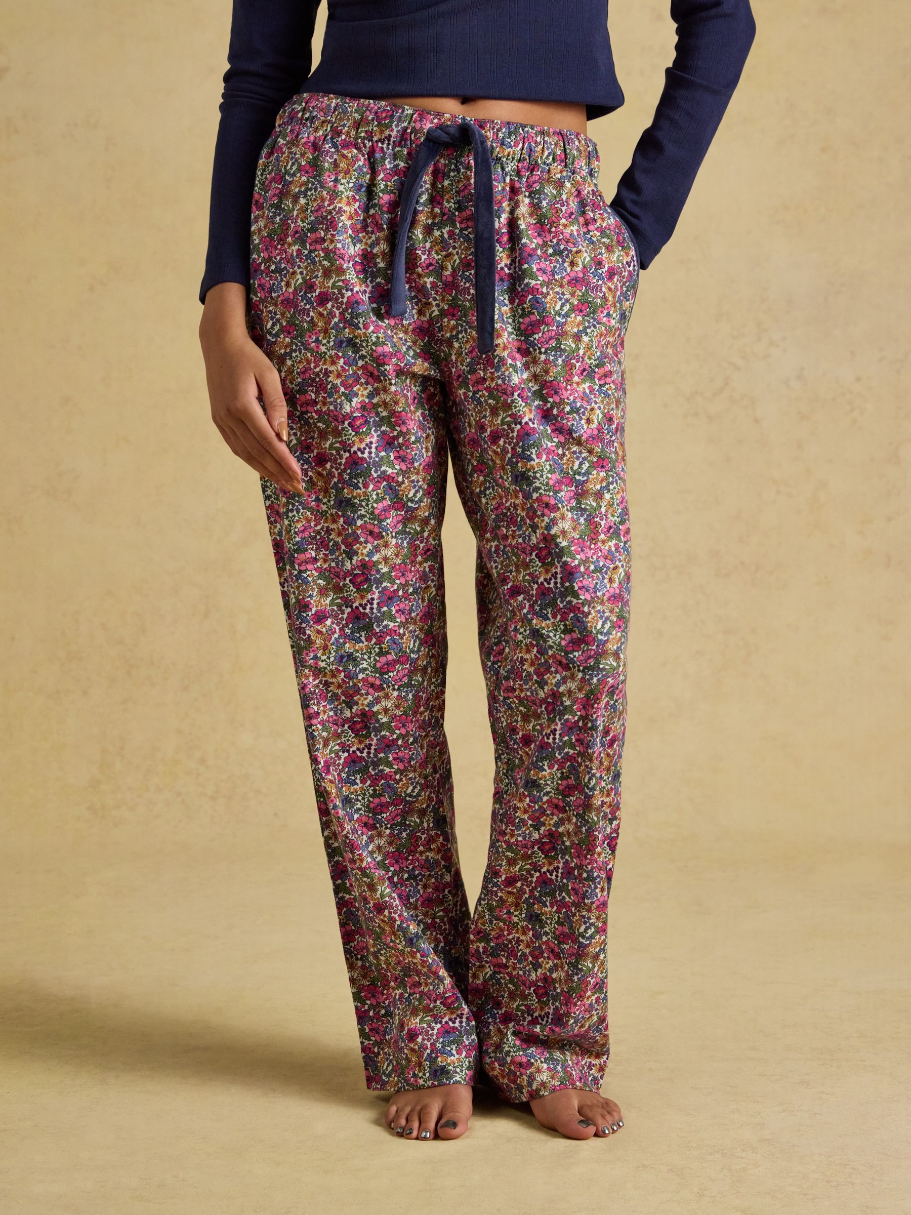 Cream Woven Brushed Cotton Pyjama Bottoms - Image 1 of 8