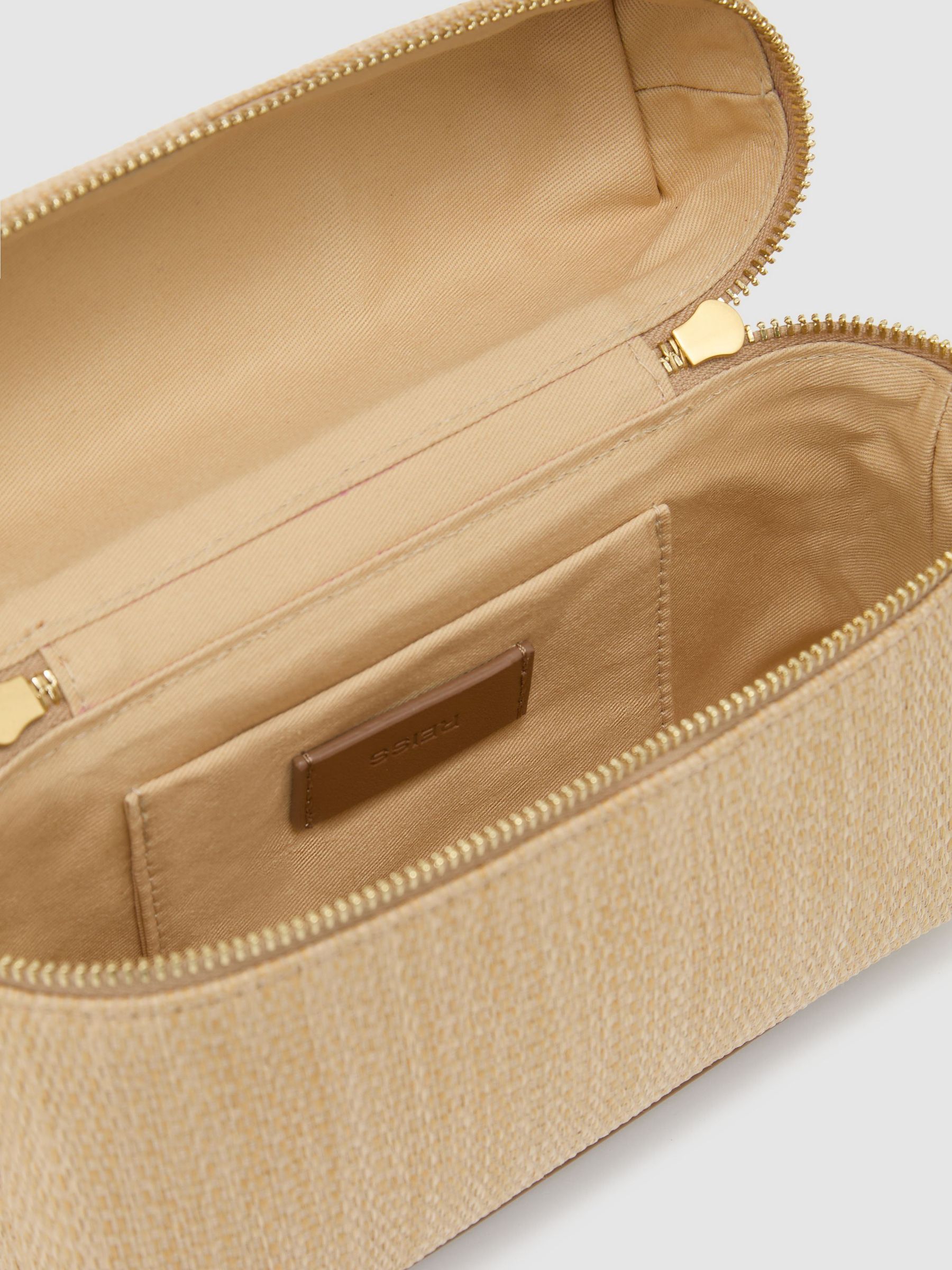 Raffia-Effect Vanity Crossbody Bag in Natural - Image 5 of 7